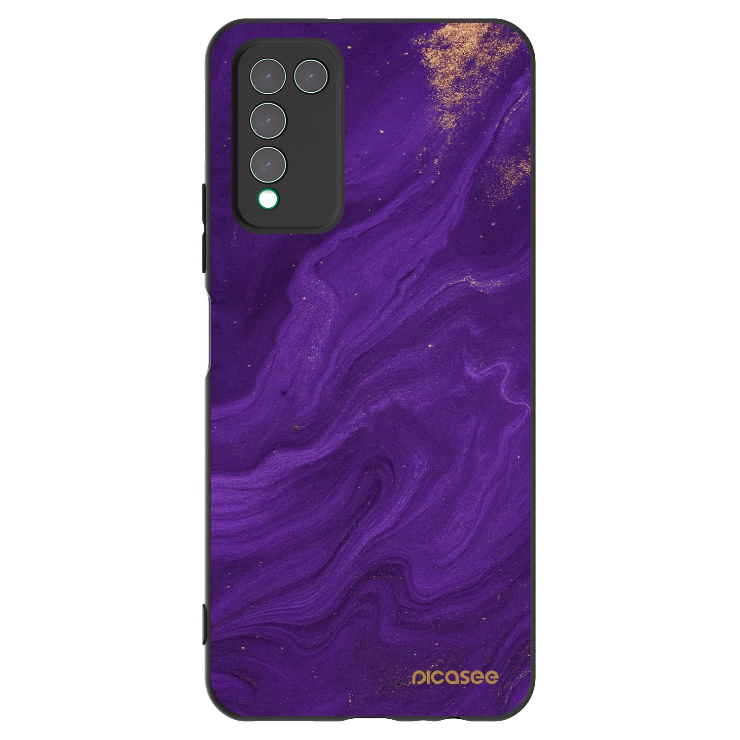 Picasee Μαύρη θήκη σιλικόνης για Honor 10X Lite - Purple