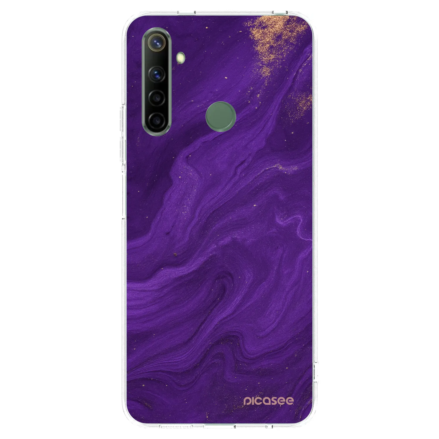 Picasee διαφανής θήκη σιλικόνης Realme 6i - Purple