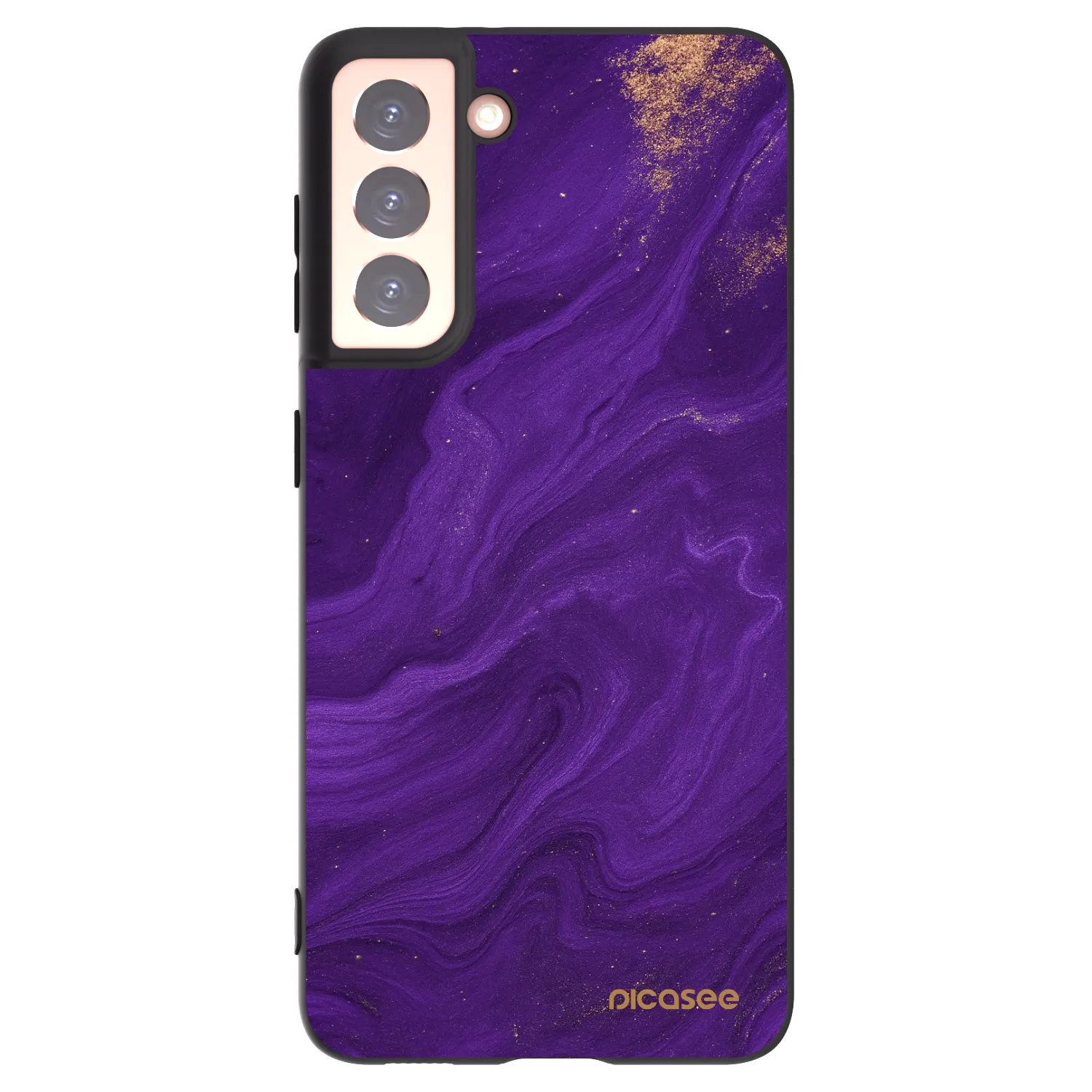 Picasee Μαύρη θήκη σιλικόνης για Samsung Galaxy S21 5G G991B - Purple