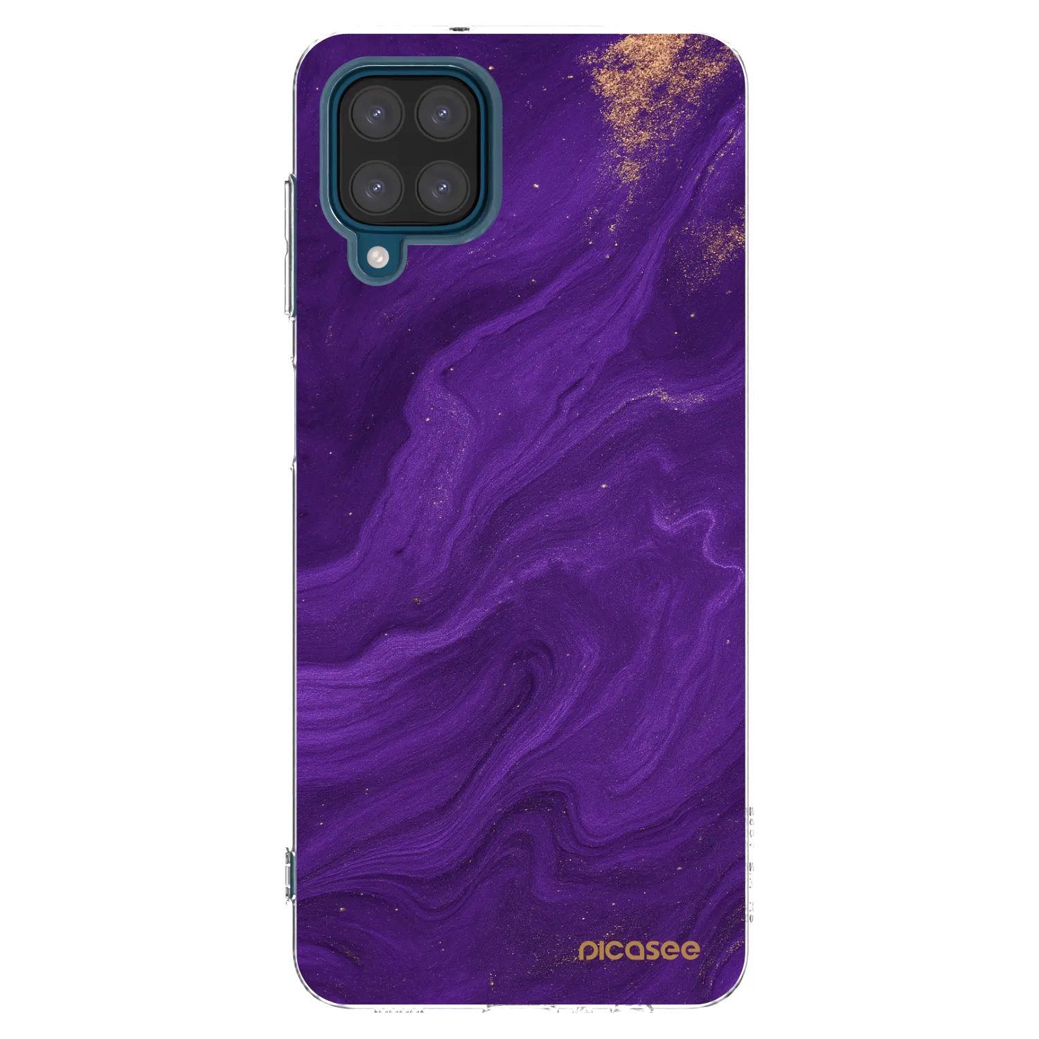 Picasee διαφανής θήκη σιλικόνης Samsung Galaxy A12 A125F - Purple