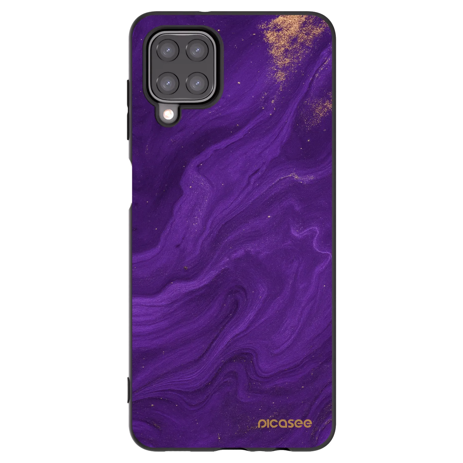 Picasee Μαύρη θήκη σιλικόνης για Samsung Galaxy A12 A125F - Purple