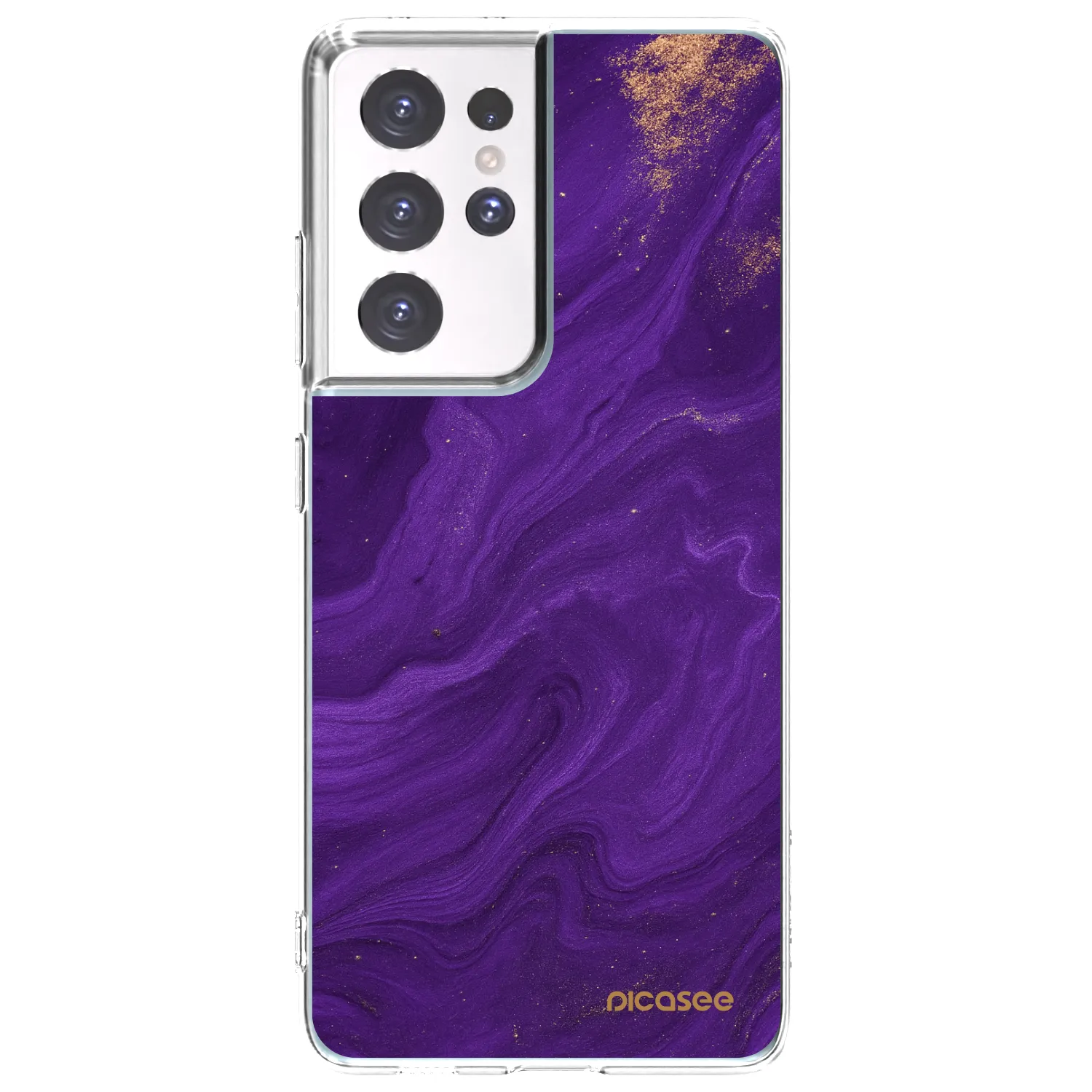 Picasee διαφανής θήκη σιλικόνης Samsung Galaxy S21 Ultra 5G G998B - Purple