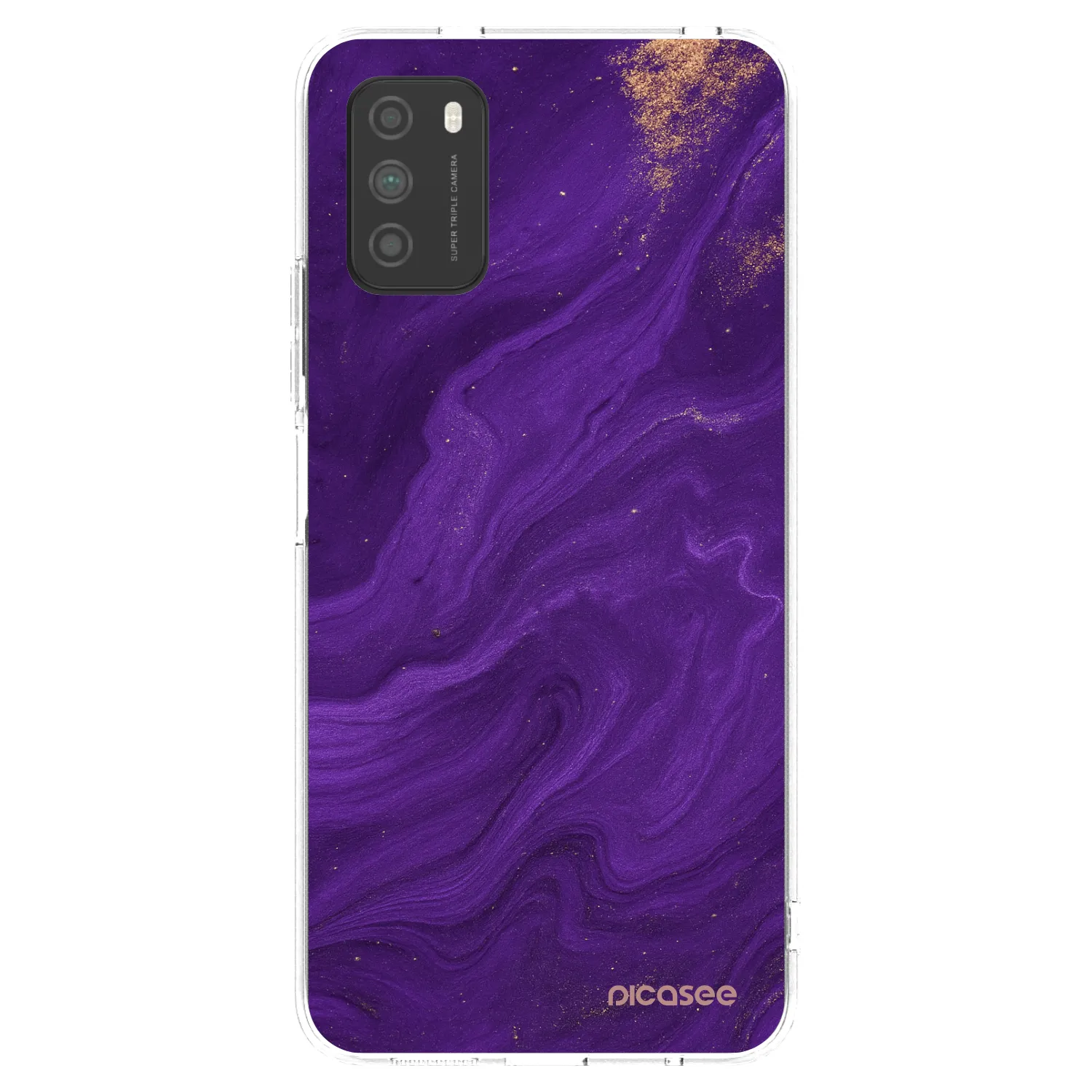 Picasee διαφανής θήκη σιλικόνης Xiaomi Poco M3 - Purple