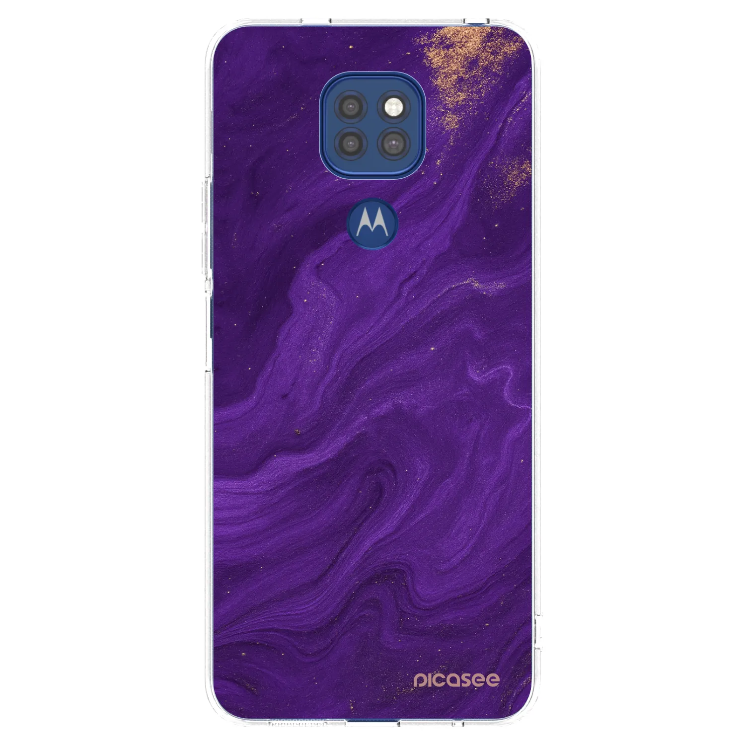 Picasee διαφανής θήκη σιλικόνης Motorola Moto G9 Play - Purple