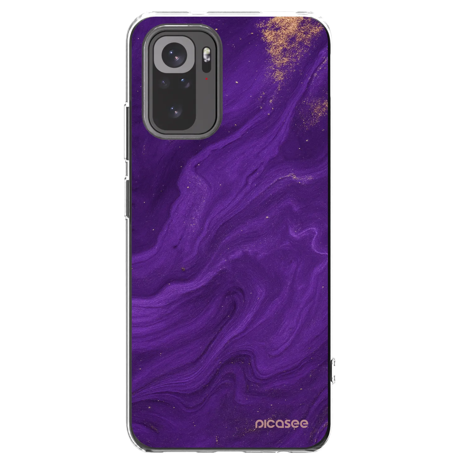 Picasee διαφανής θήκη σιλικόνης Xiaomi Redmi Note 10 - Purple