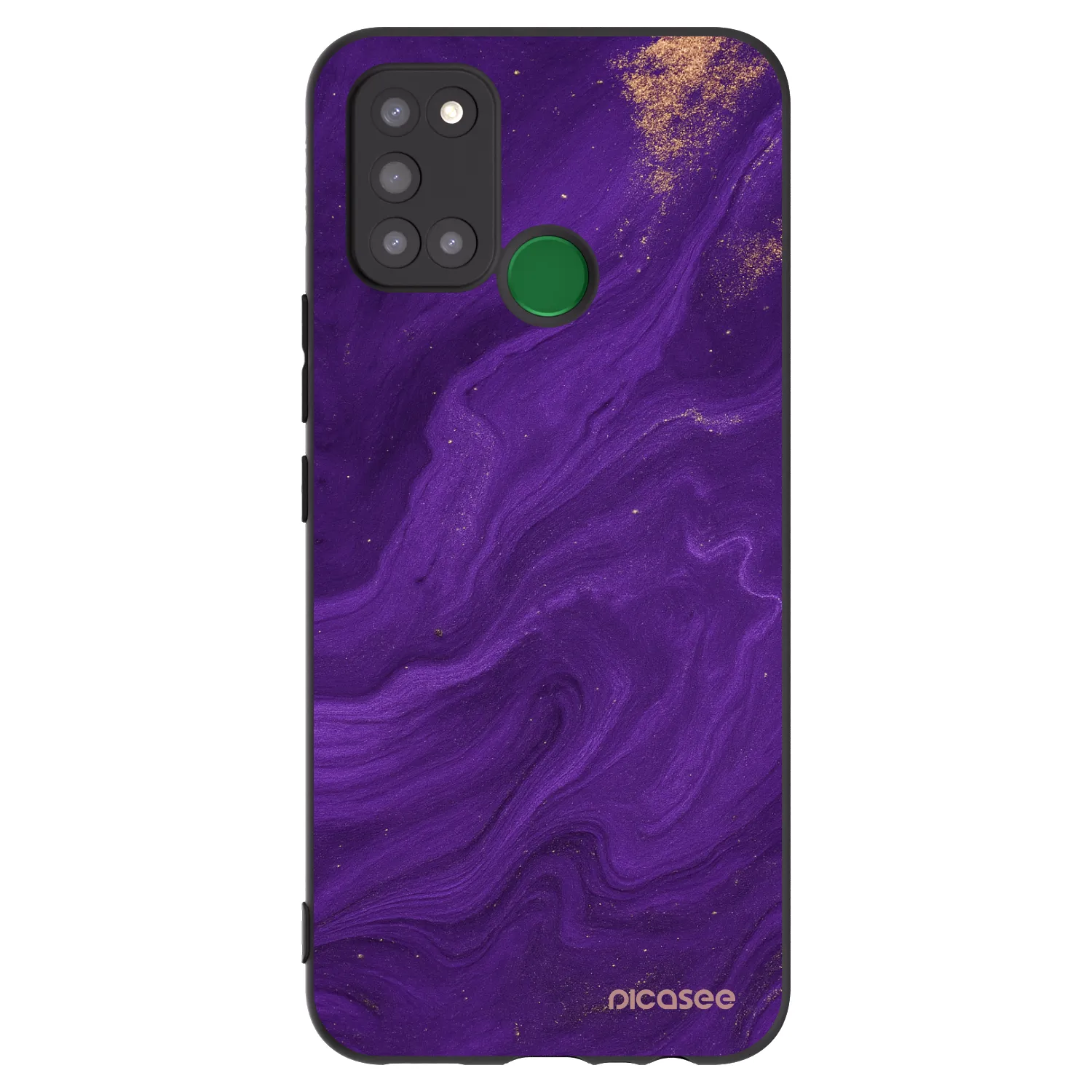 Picasee Μαύρη θήκη σιλικόνης για Realme 7i - Purple
