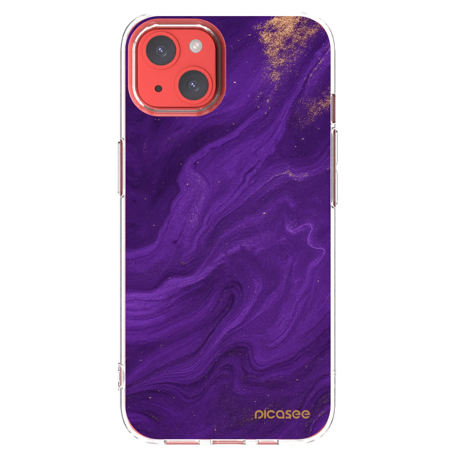 Picasee διαφανής θήκη σιλικόνης Apple iPhone 13 - Purple
