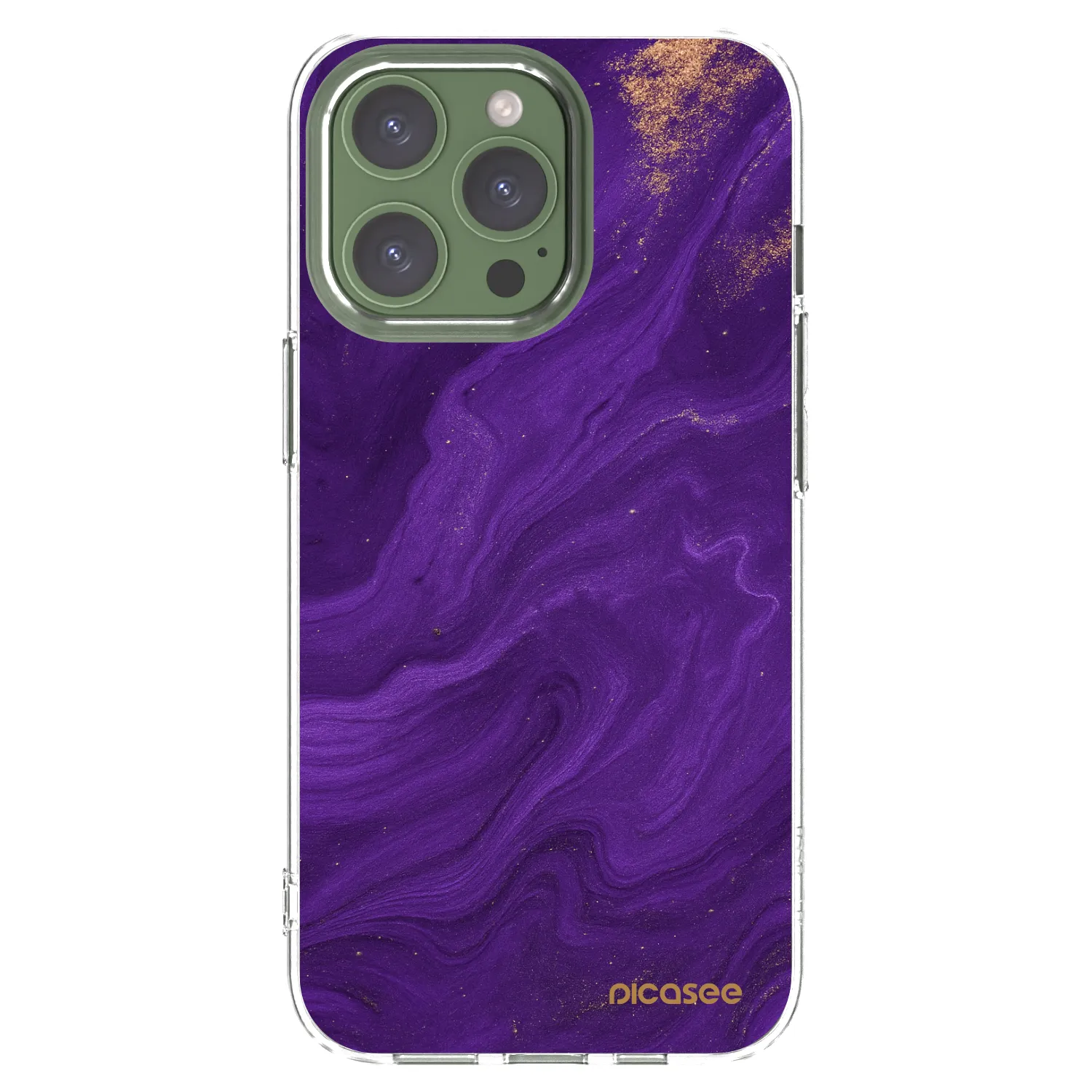 Picasee διαφανής θήκη σιλικόνης Apple iPhone 13 Pro - Purple