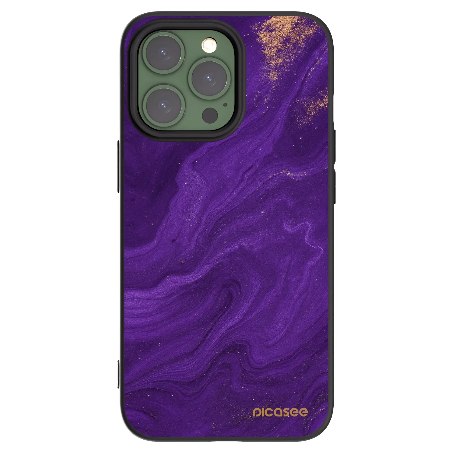 Picasee Μαύρη θήκη σιλικόνης για Apple iPhone 13 Pro - Purple