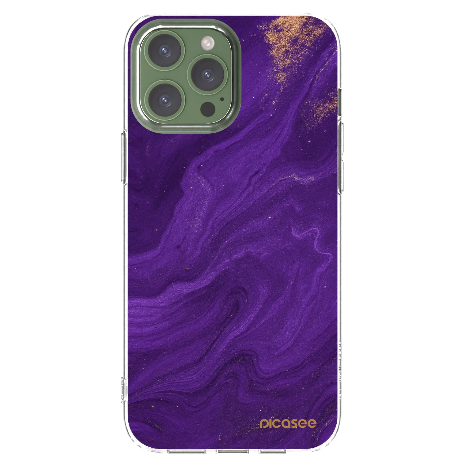 Picasee διαφανής θήκη σιλικόνης Apple iPhone 13 Pro Max - Purple