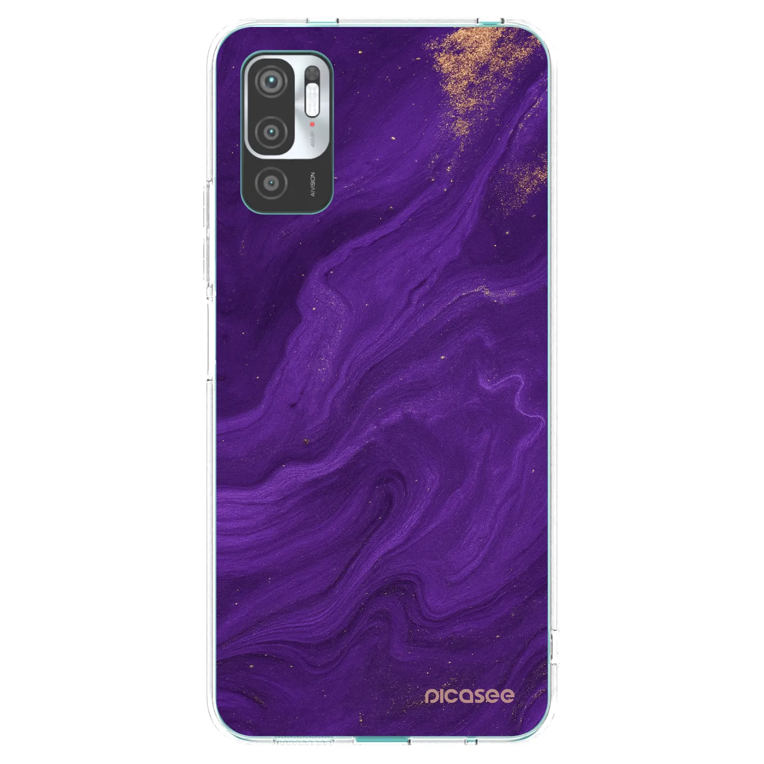 Picasee διαφανής θήκη σιλικόνης Xiaomi Redmi Note 10 5G - Purple