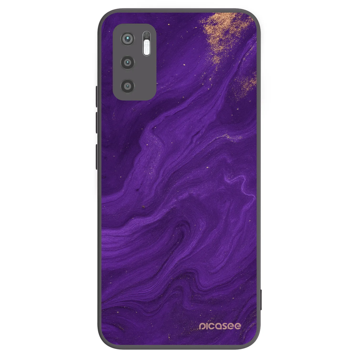 Picasee Μαύρη θήκη σιλικόνης για Xiaomi Redmi Note 10 5G - Purple