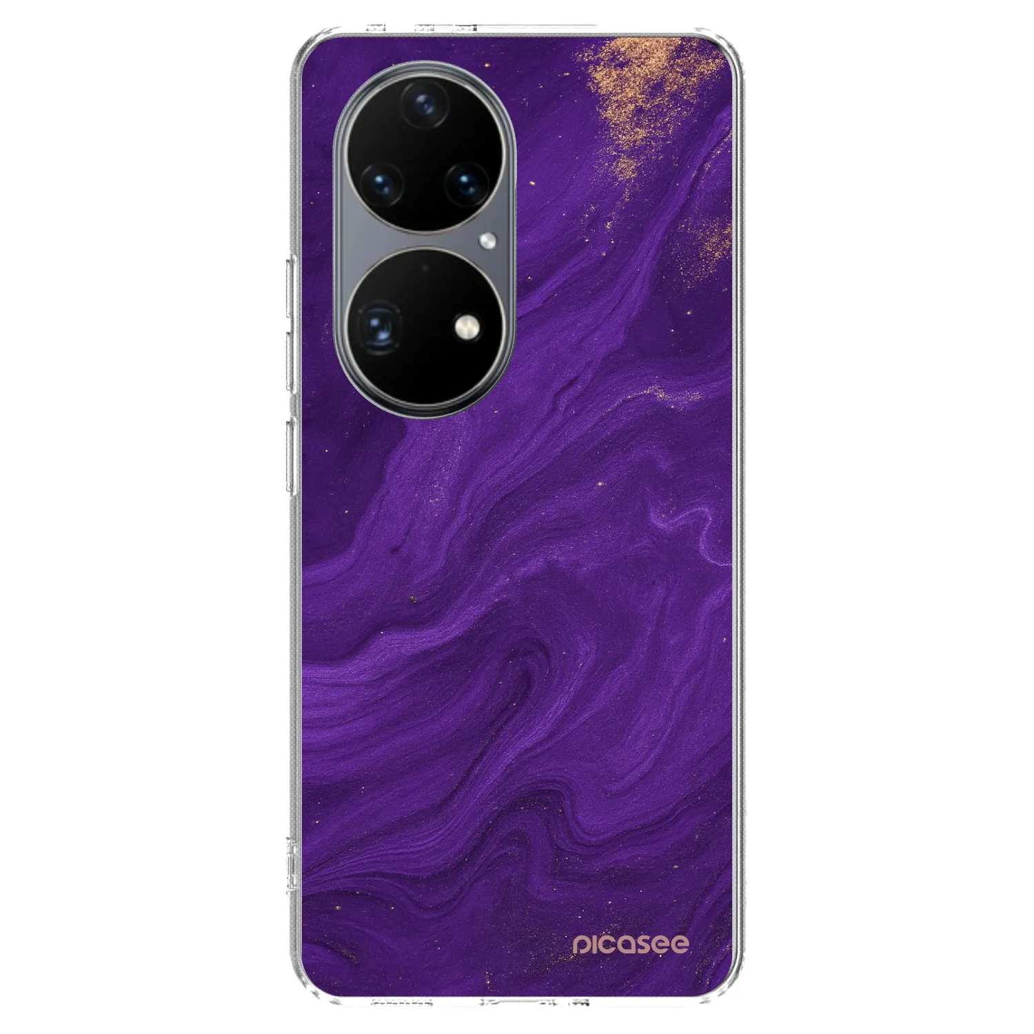 Picasee διαφανής θήκη σιλικόνης Huawei P50 - Purple