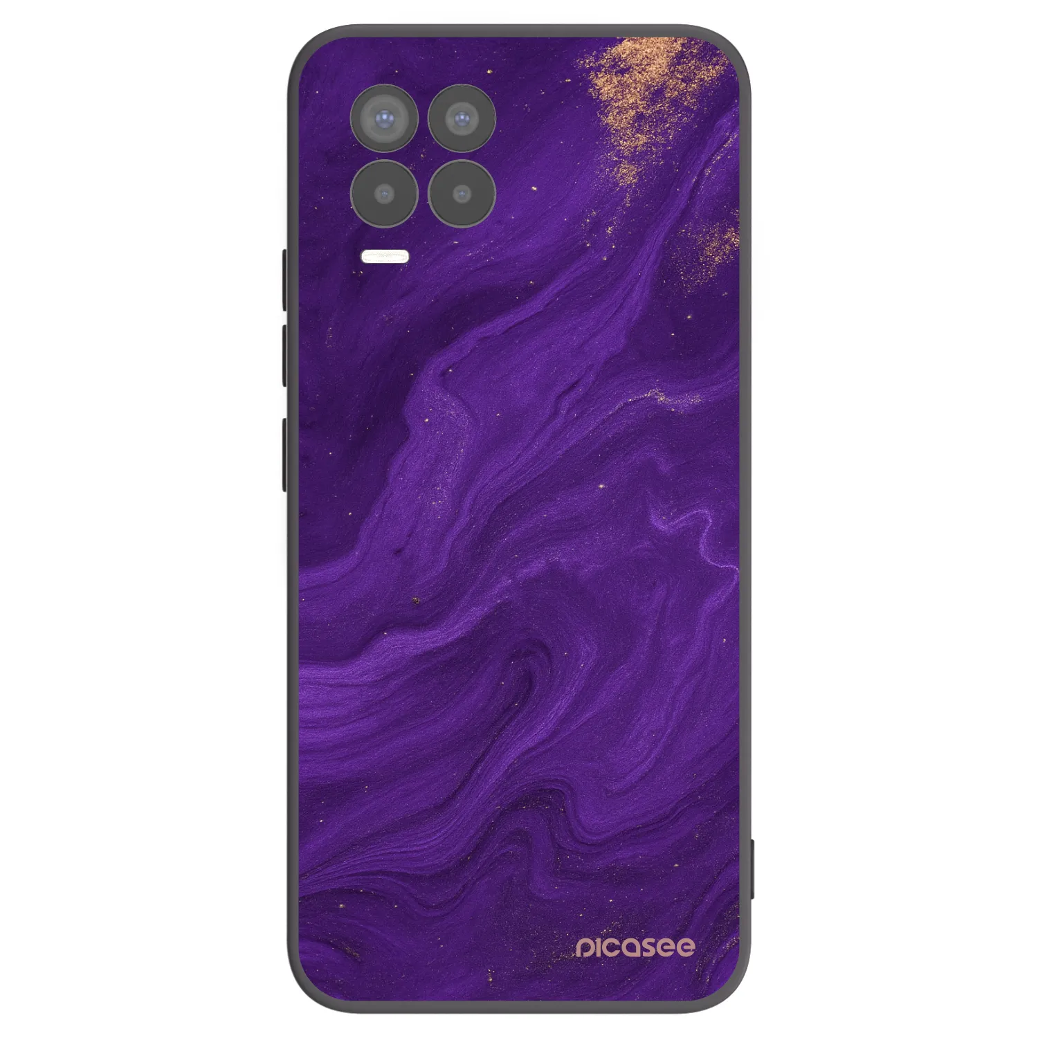 Picasee Μαύρη θήκη σιλικόνης για Realme 8 4G - Purple