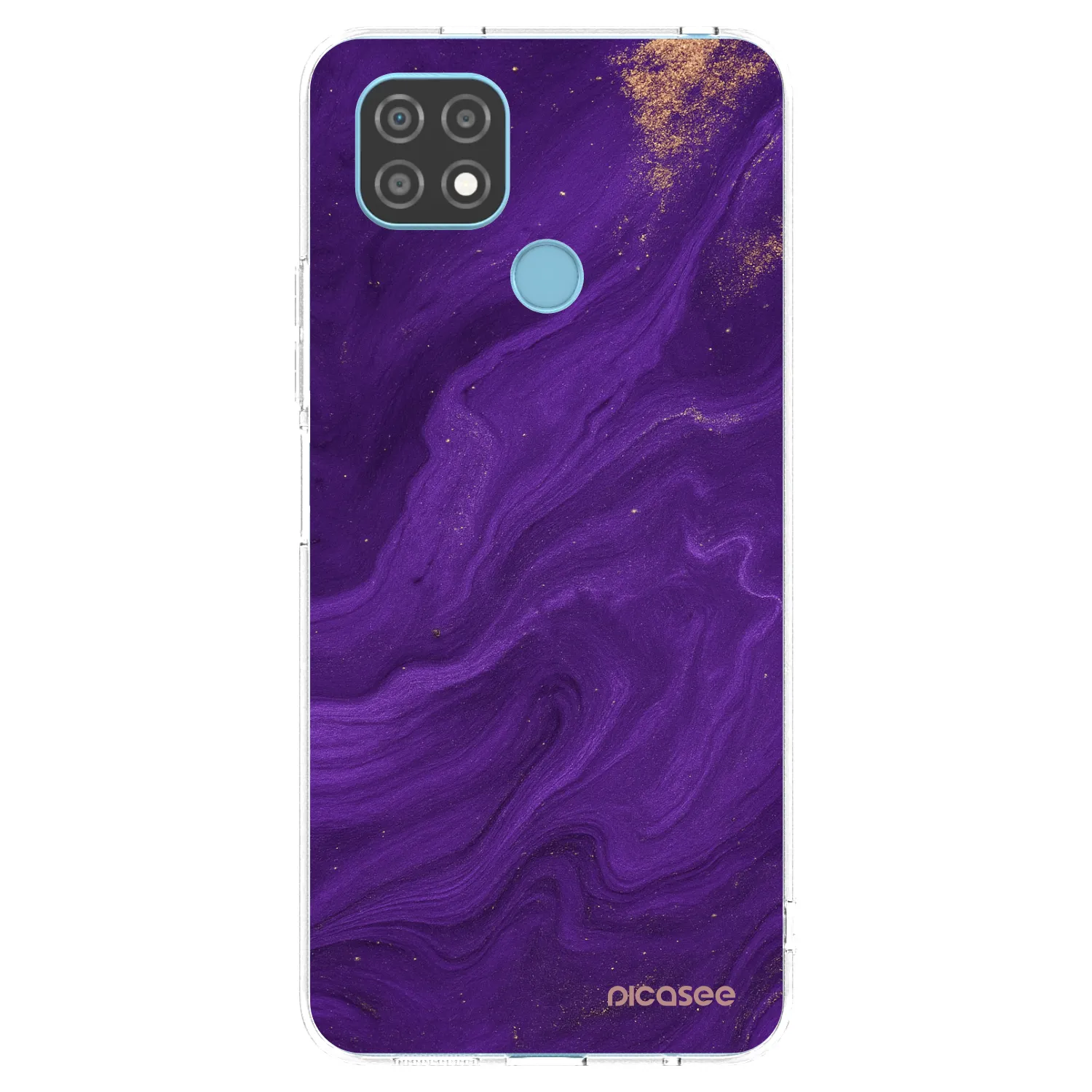Picasee διαφανής θήκη σιλικόνης Realme C21 - Purple