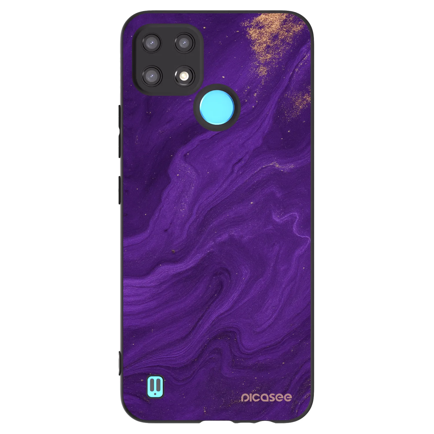 Picasee Μαύρη θήκη σιλικόνης για Realme C21 - Purple
