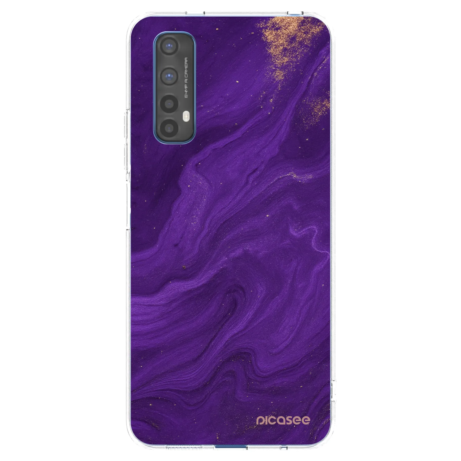 Picasee διαφανής θήκη σιλικόνης Realme 7 - Purple