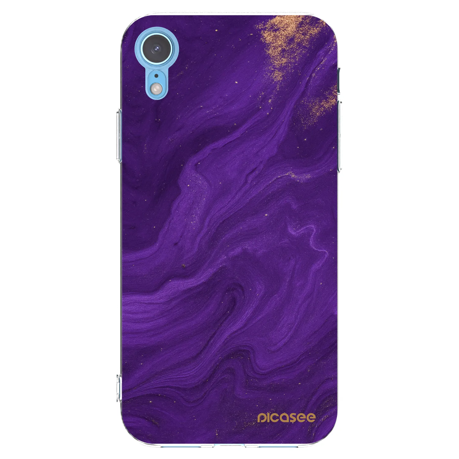 Picasee διαφανής θήκη σιλικόνης Apple iPhone XR - Purple