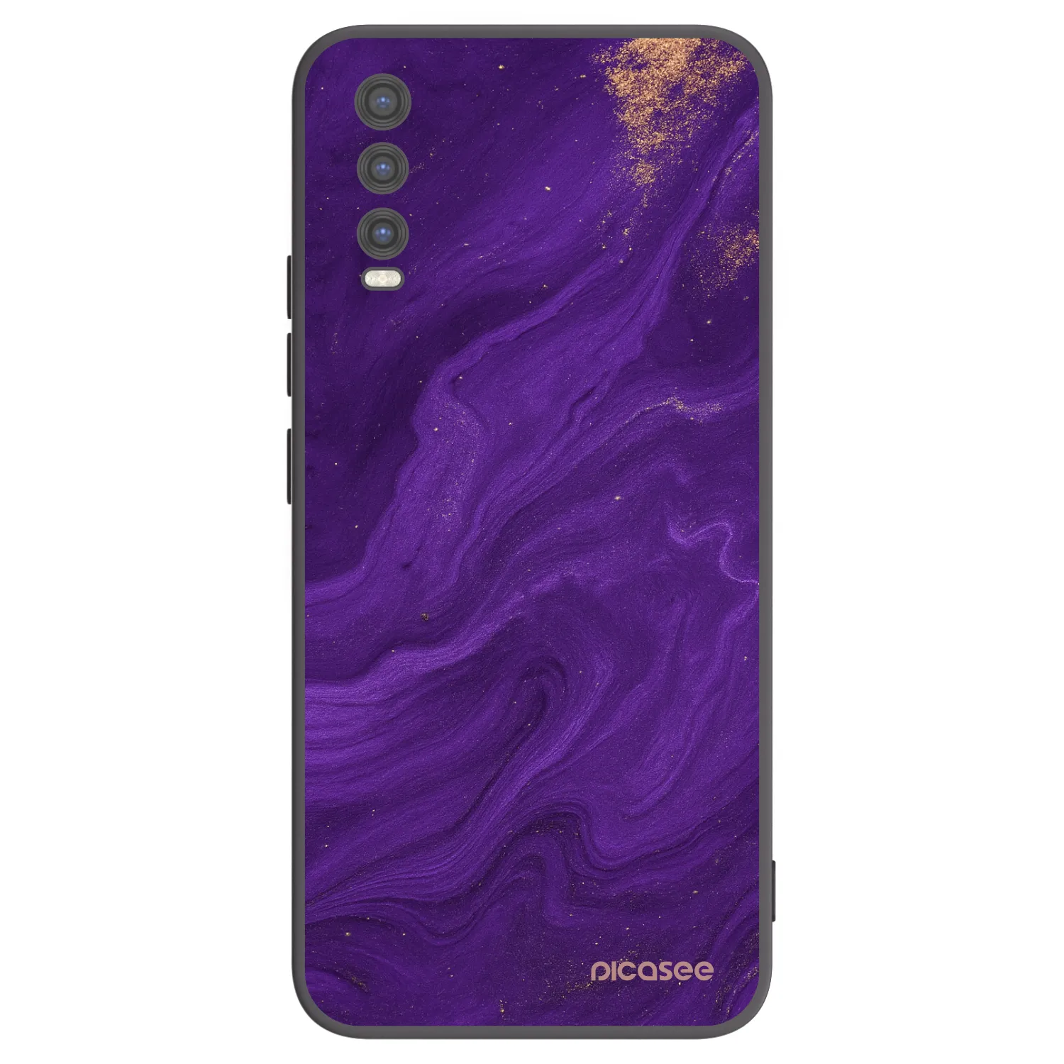 Picasee Μαύρη θήκη σιλικόνης για Vivo Y20s - Purple