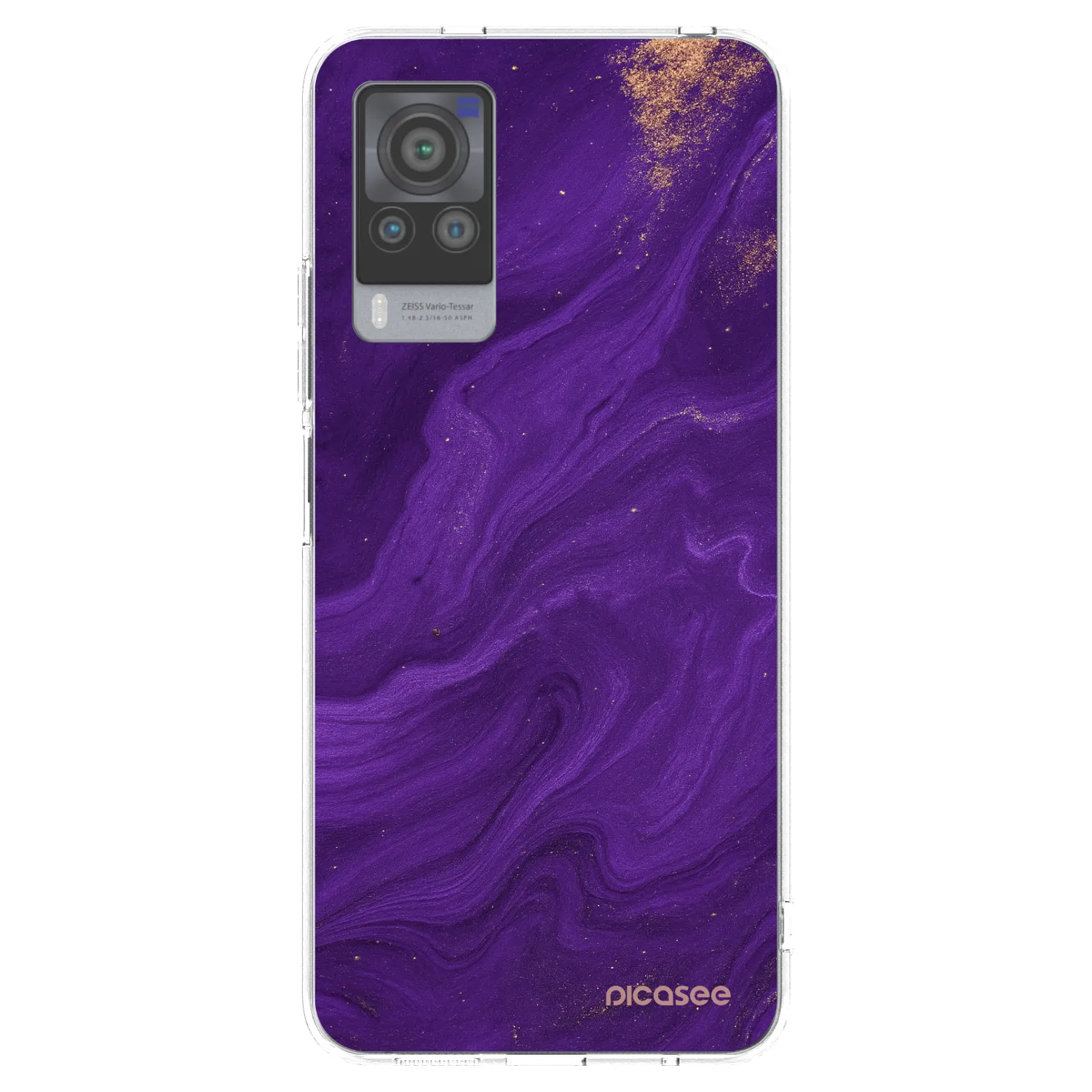 Picasee διαφανής θήκη σιλικόνης Vivo X60 Pro 5G - Purple