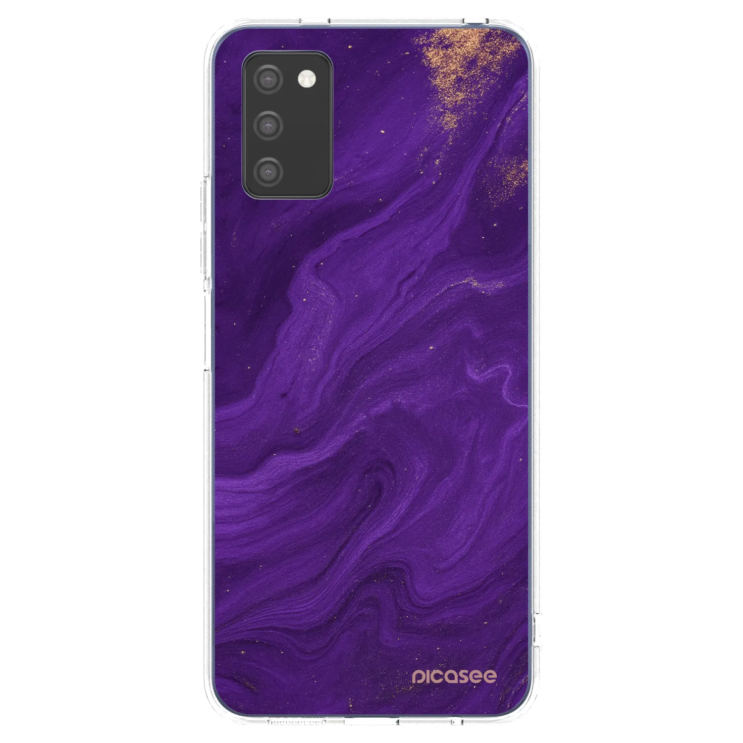 Picasee διαφανής θήκη σιλικόνης Samsung Galaxy A03s A037G - Purple