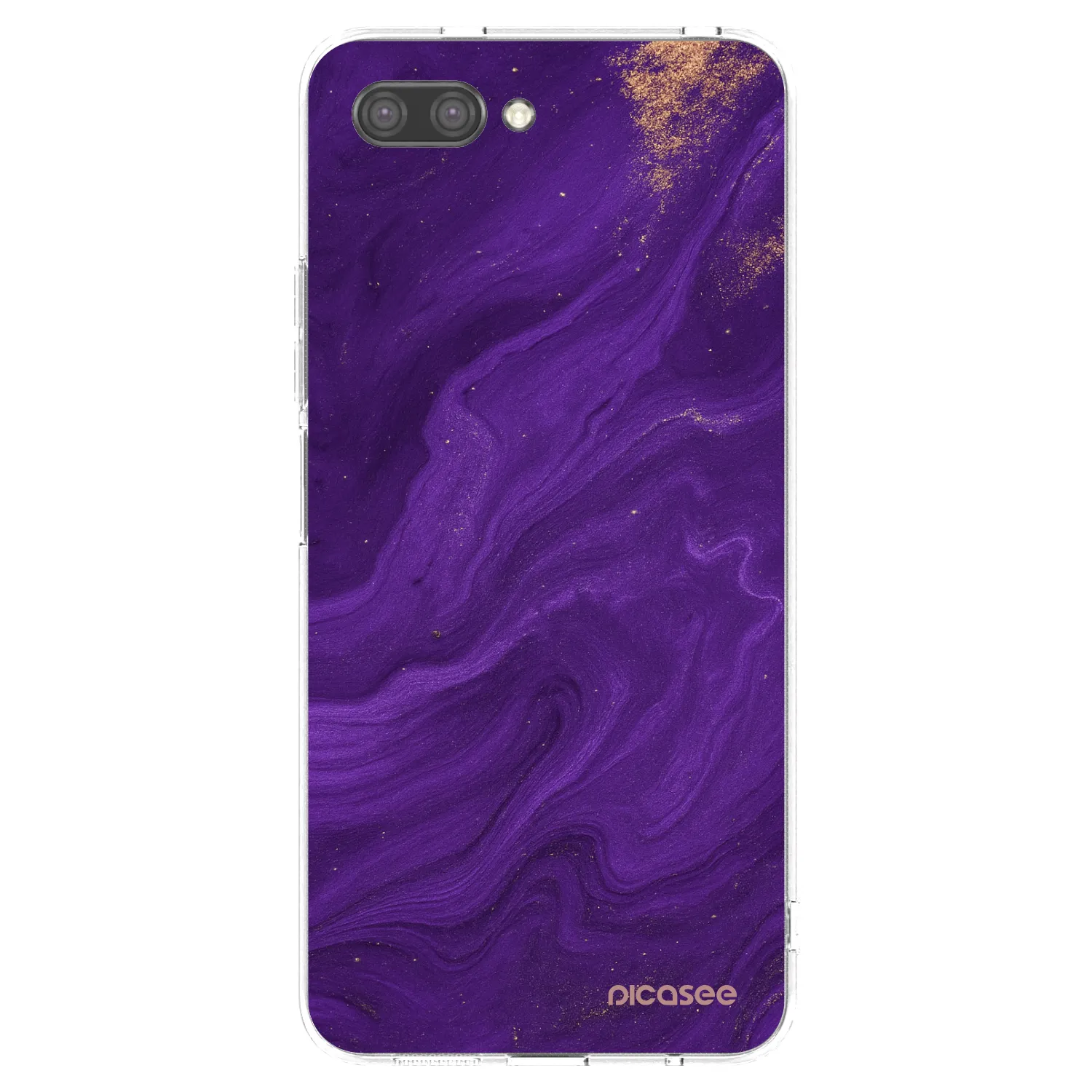 Picasee διαφανής θήκη σιλικόνης Honor 10 - Purple