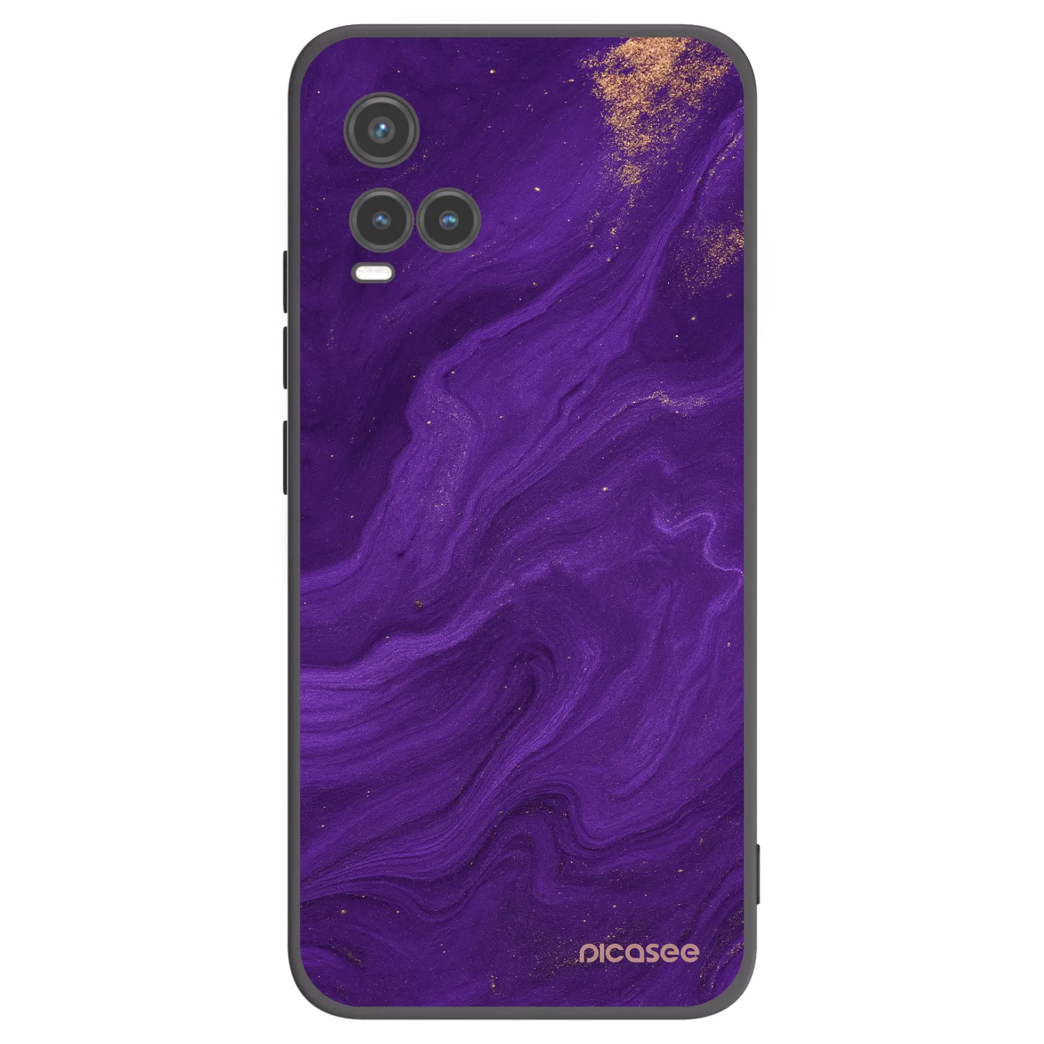Picasee Μαύρη θήκη σιλικόνης για Vivo Y33s - Purple