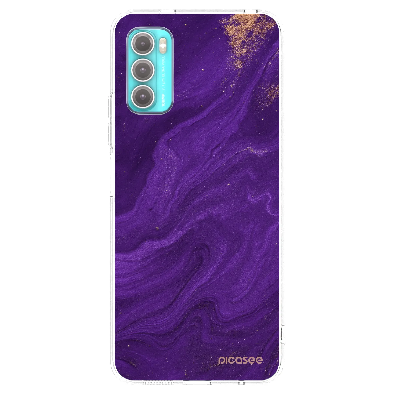 Picasee διαφανής θήκη σιλικόνης Motorola Moto G60 - Purple