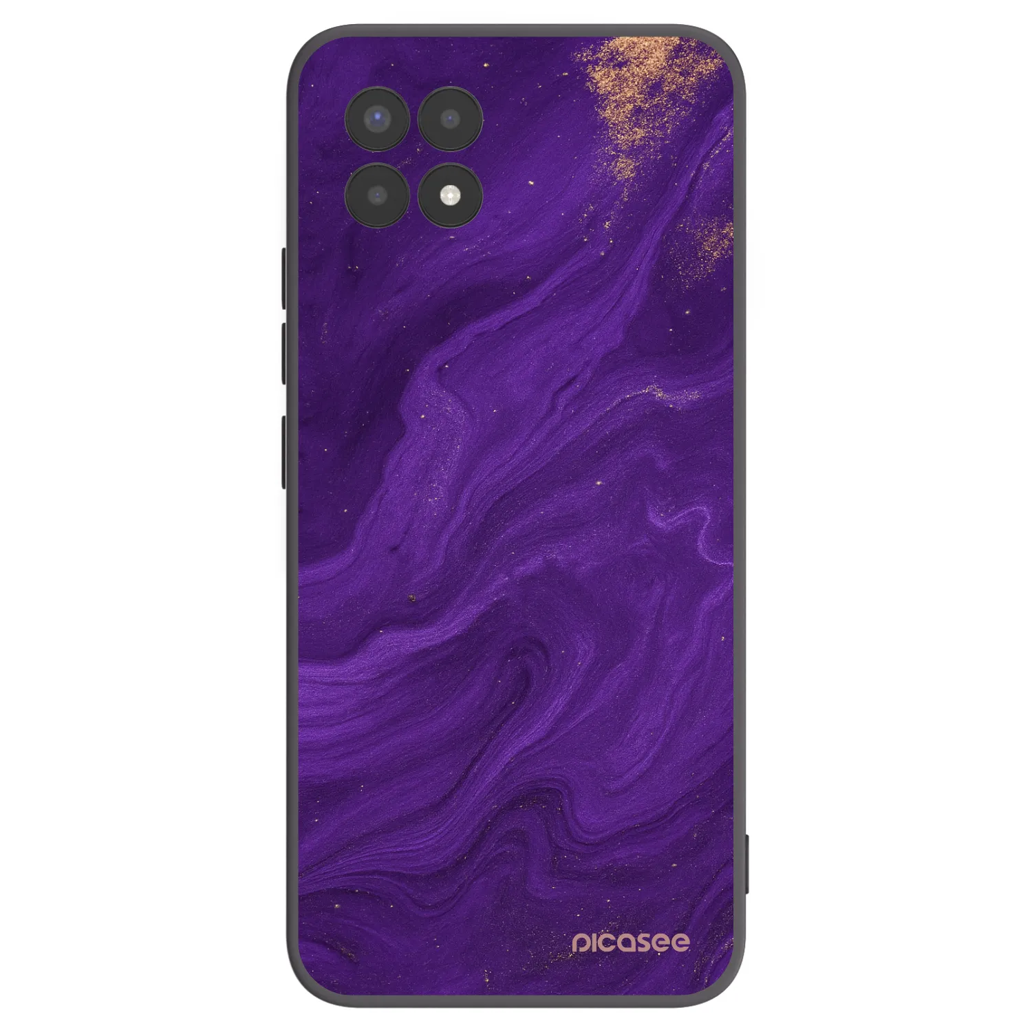 Picasee Μαύρη θήκη σιλικόνης για Realme 8i - Purple