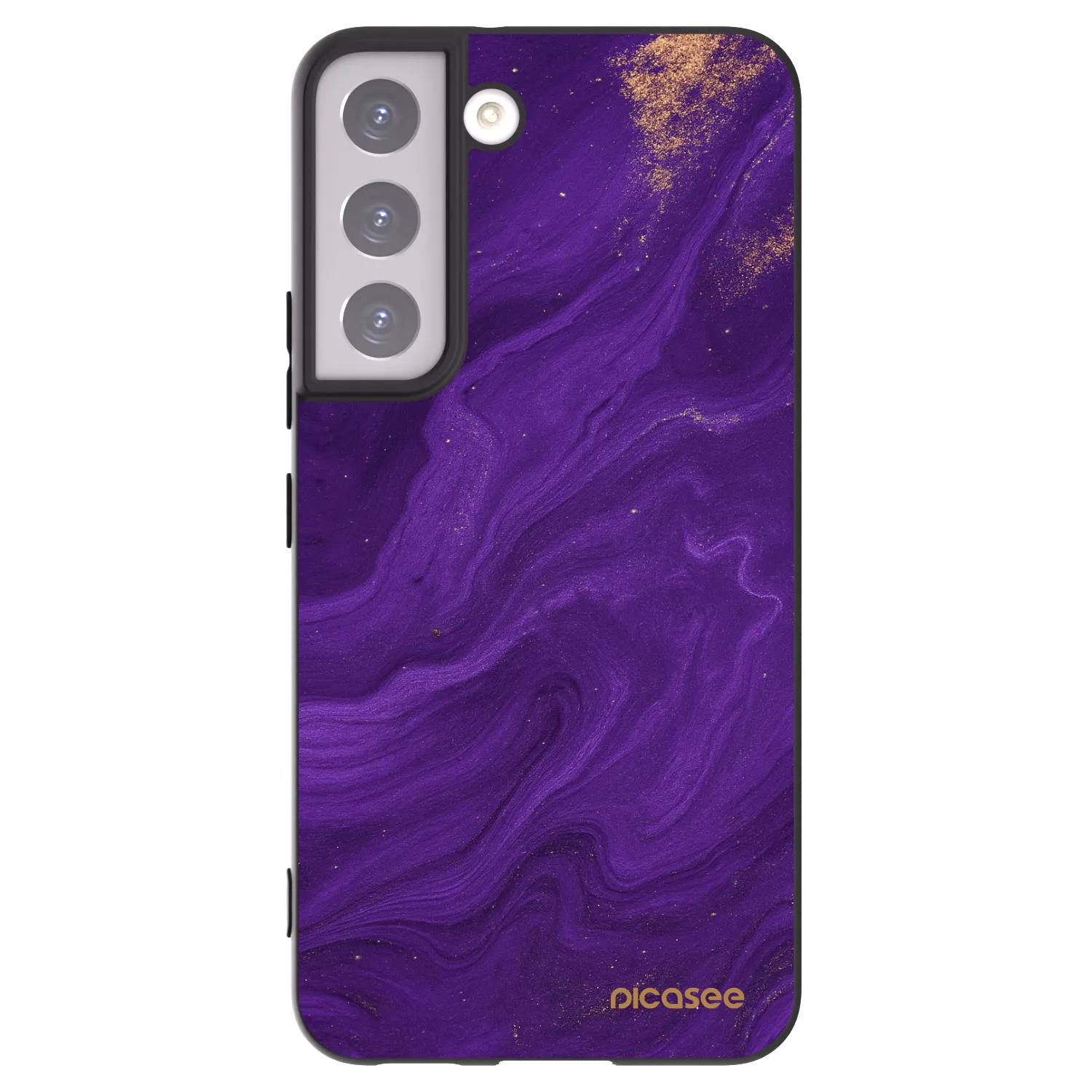 Picasee Μαύρη θήκη σιλικόνης για Samsung Galaxy S22 5G - Purple