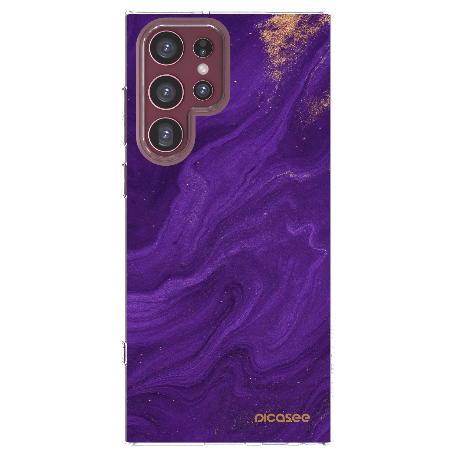 Picasee διαφανής θήκη σιλικόνης Samsung Galaxy S22 Ultra 5G - Purple