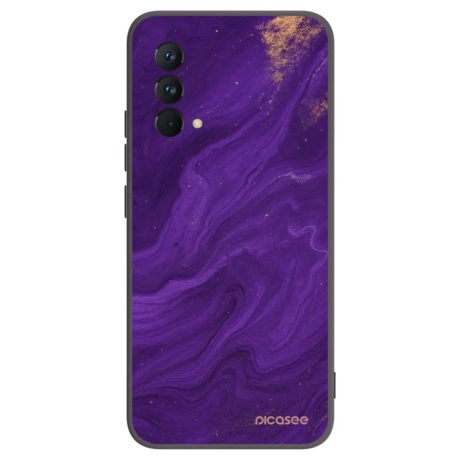 Picasee Μαύρη θήκη σιλικόνης για Realme GT Master Edition 5G - Purple
