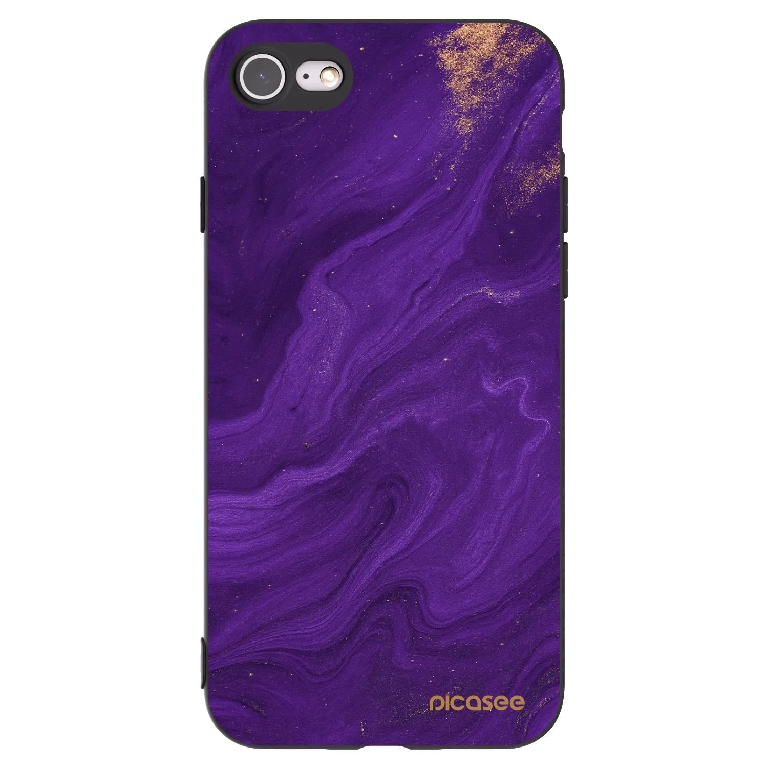 Picasee Μαύρη θήκη σιλικόνης για Apple iPhone SE 2022 - Purple