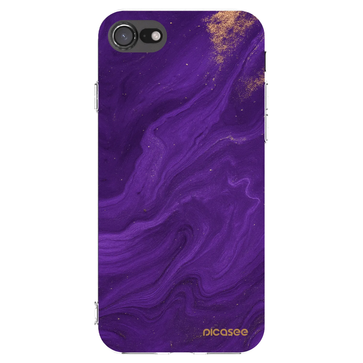 Picasee διαφανής θήκη σιλικόνης Apple iPhone SE 2022 - Purple