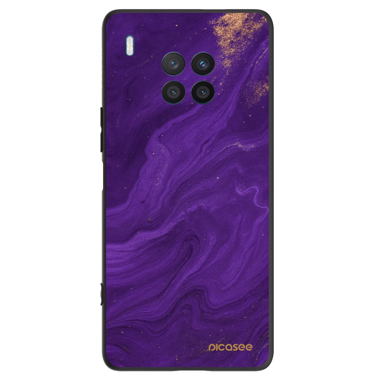 Picasee Μαύρη θήκη σιλικόνης για Honor 50 Lite - Purple