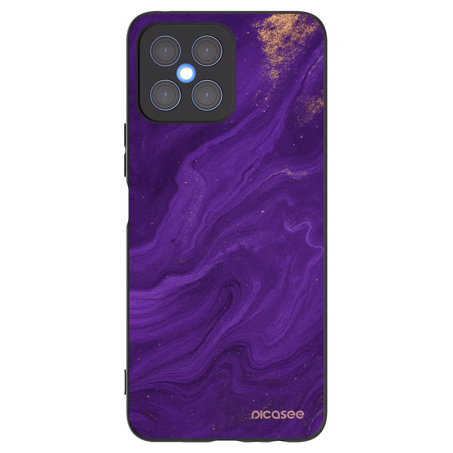 Picasee Μαύρη θήκη σιλικόνης για Honor X8 4G - Purple