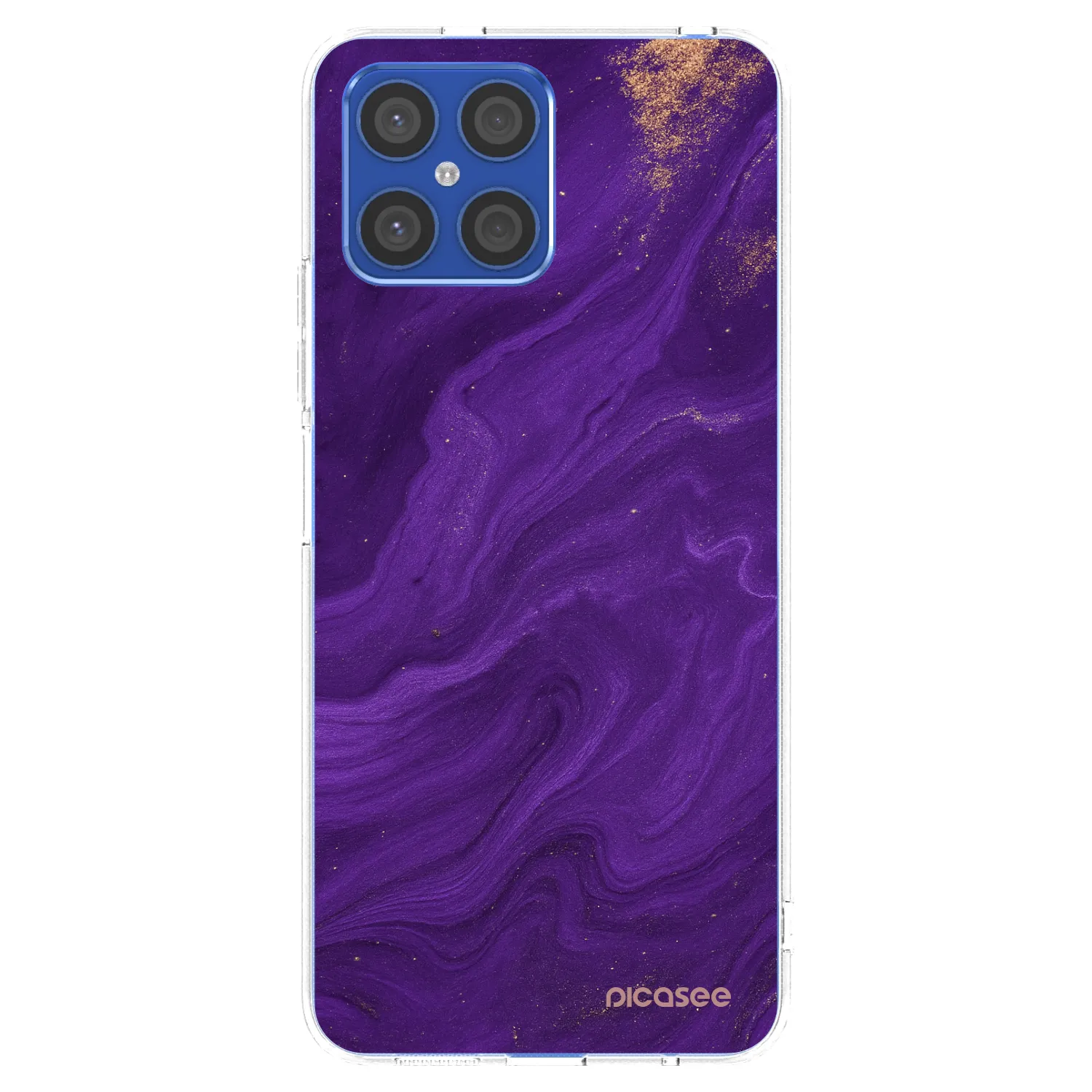 Picasee διαφανής θήκη σιλικόνης Honor X8 4G - Purple