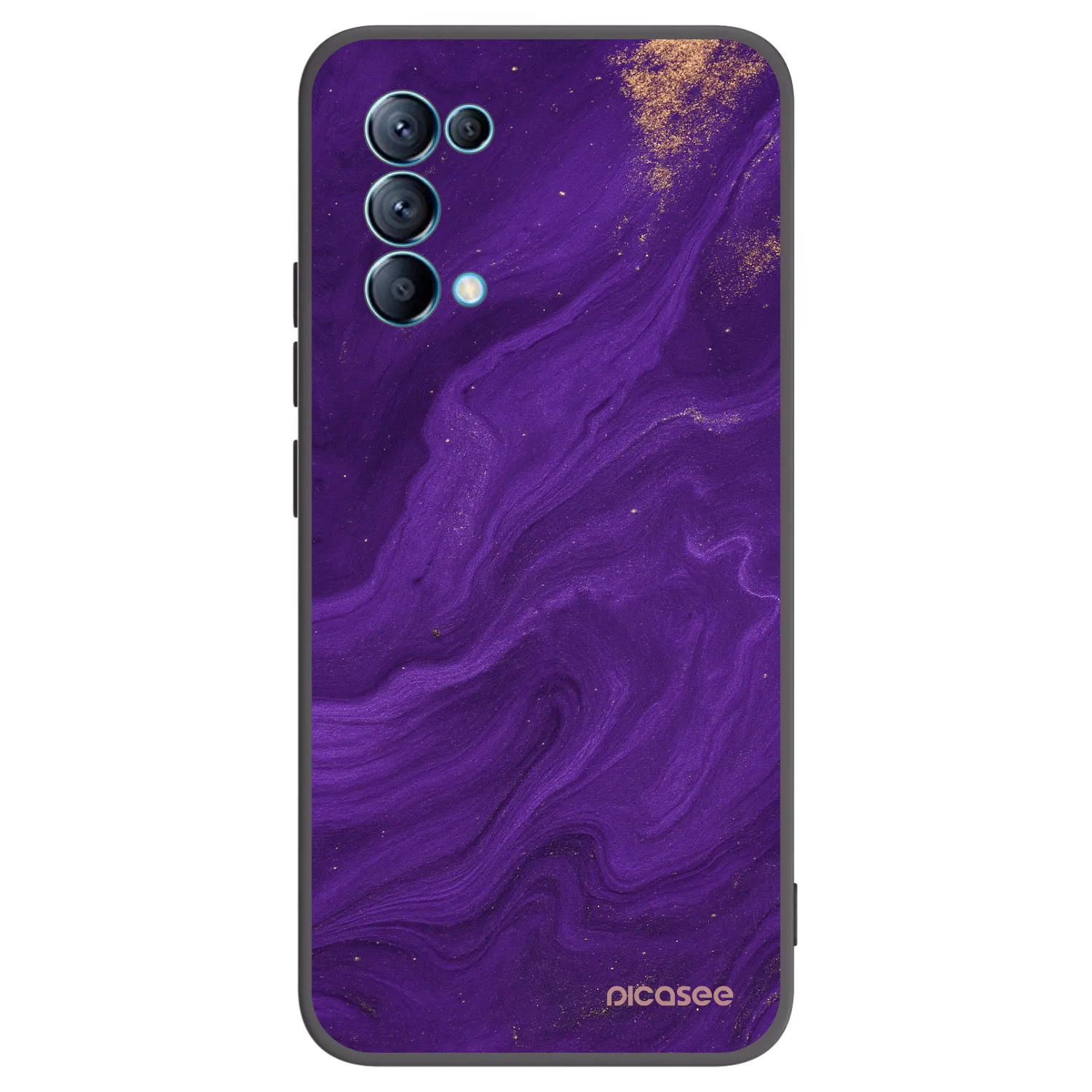 Picasee Μαύρη θήκη σιλικόνης για OPPO Reno 5 5G - Purple