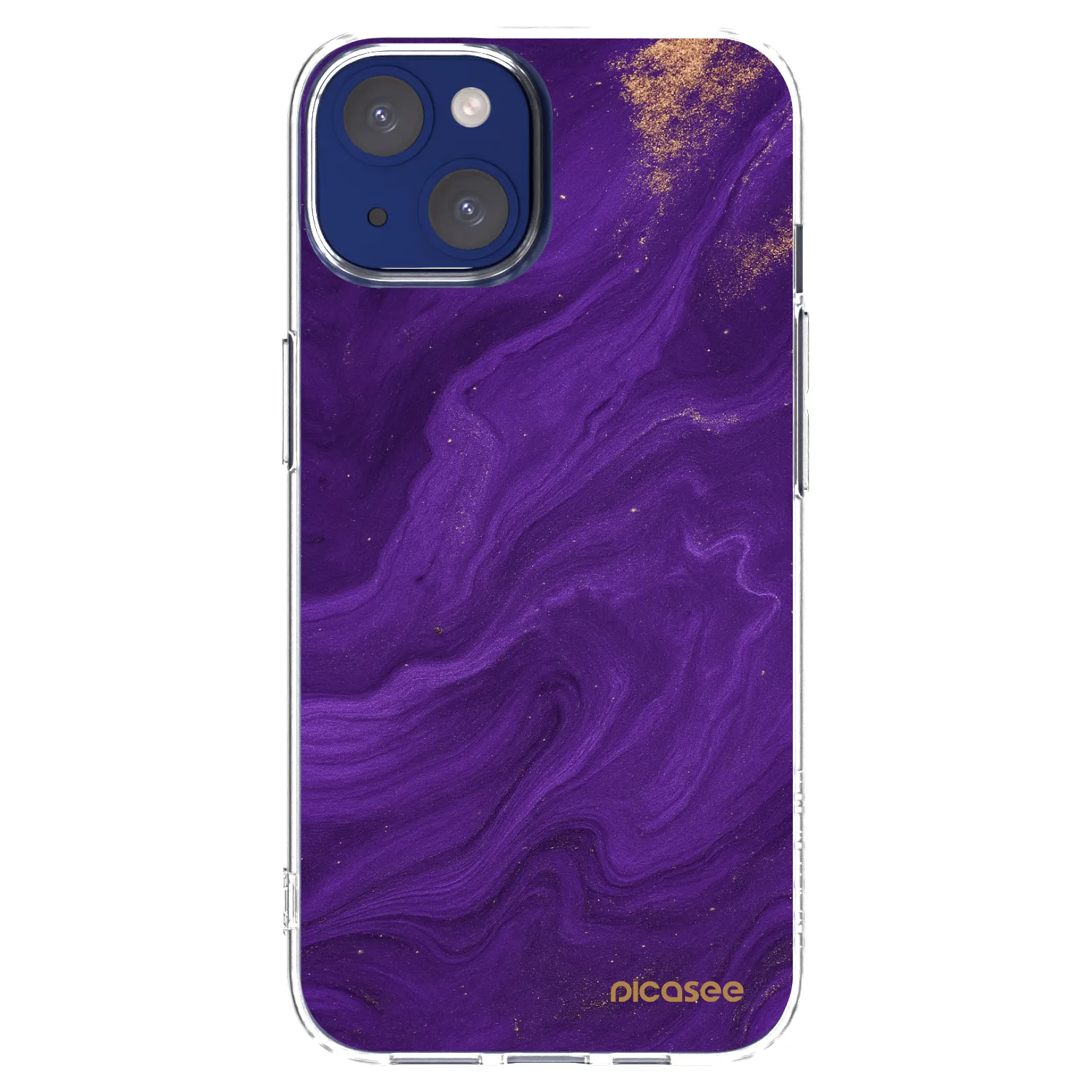 Picasee διαφανής θήκη σιλικόνης Apple iPhone 14 - Purple