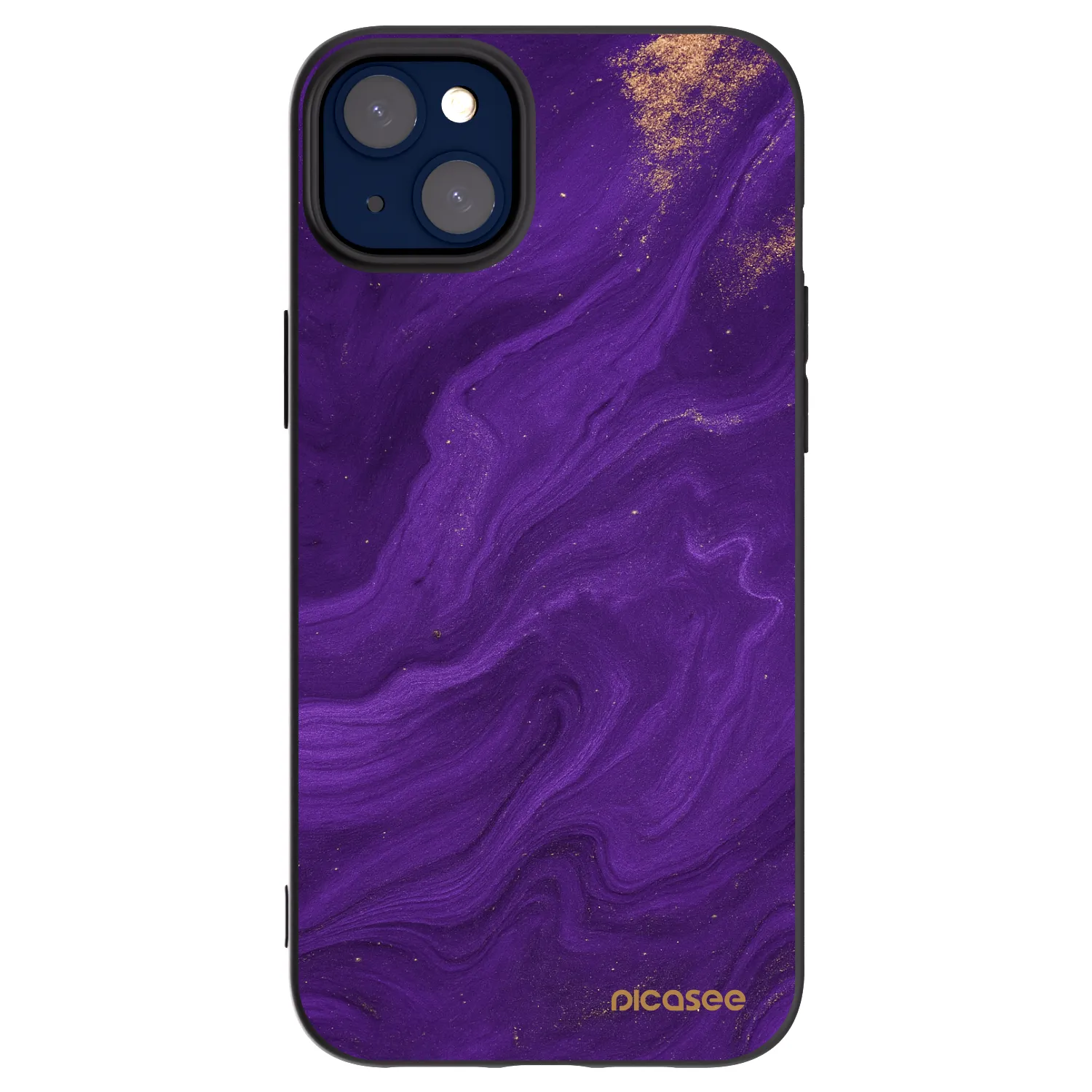 Picasee Μαύρη θήκη σιλικόνης για Apple iPhone 14 Plus - Purple