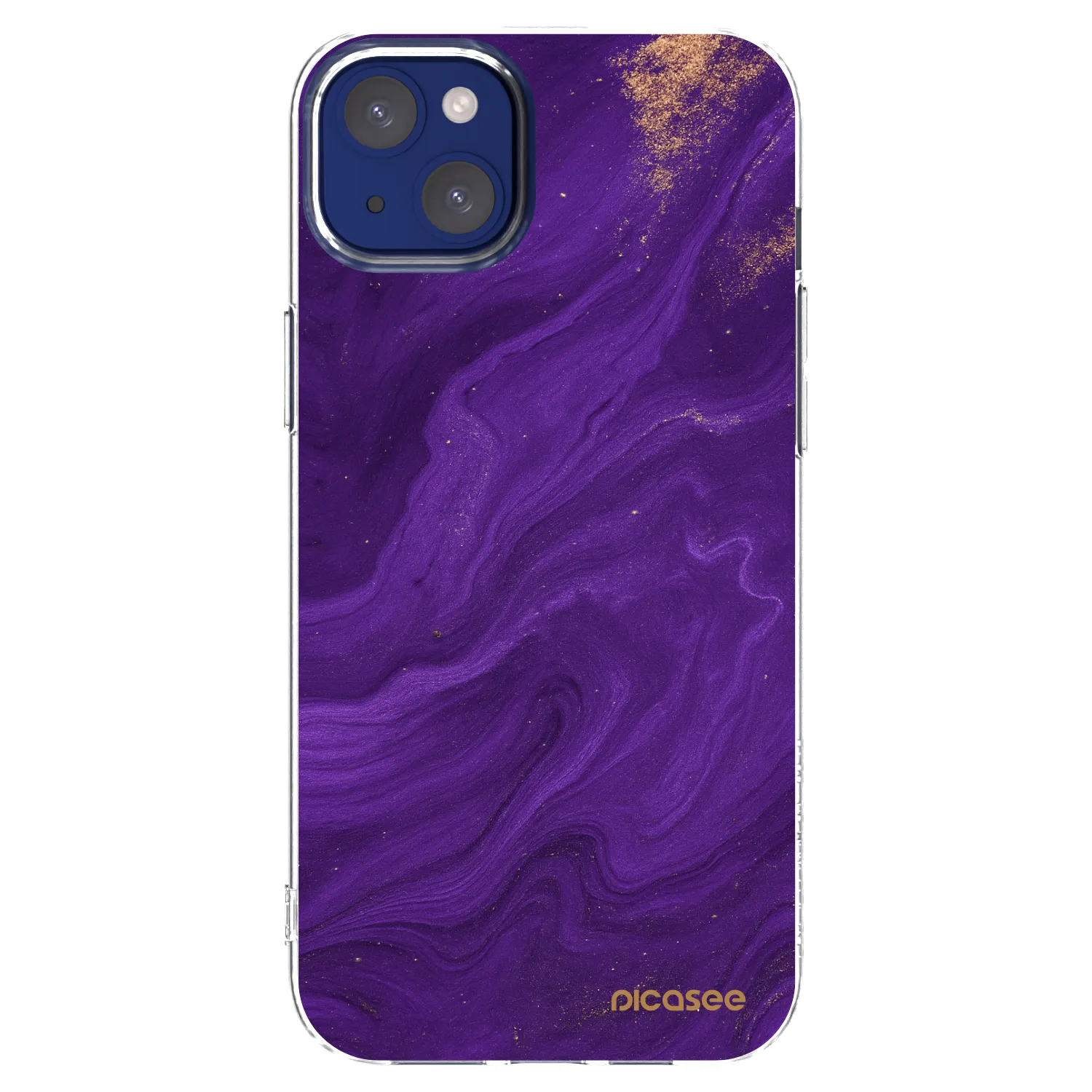 Picasee διαφανής θήκη σιλικόνης Apple iPhone 14 Plus - Purple