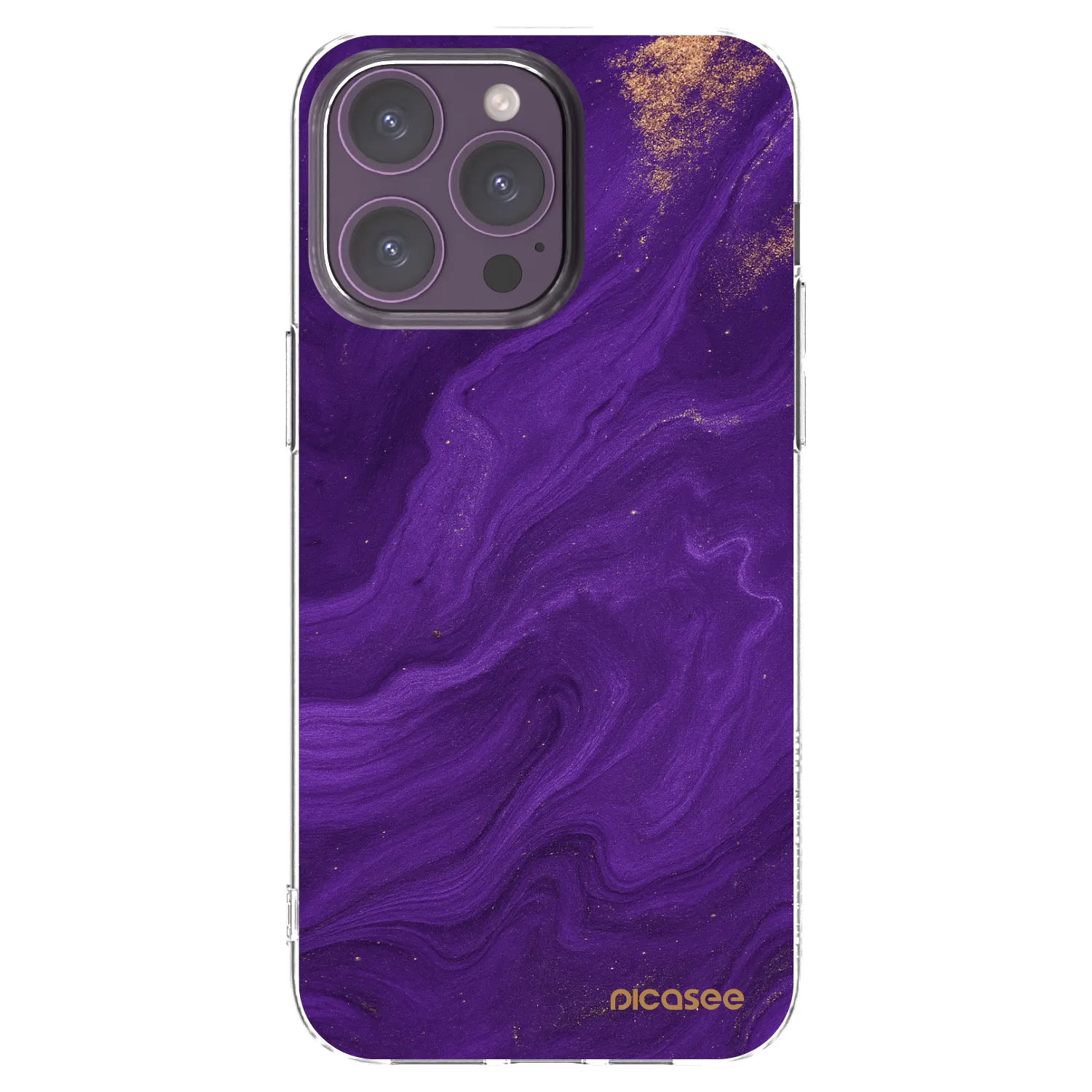 Picasee διαφανής θήκη σιλικόνης Apple iPhone 14 Pro Max - Purple
