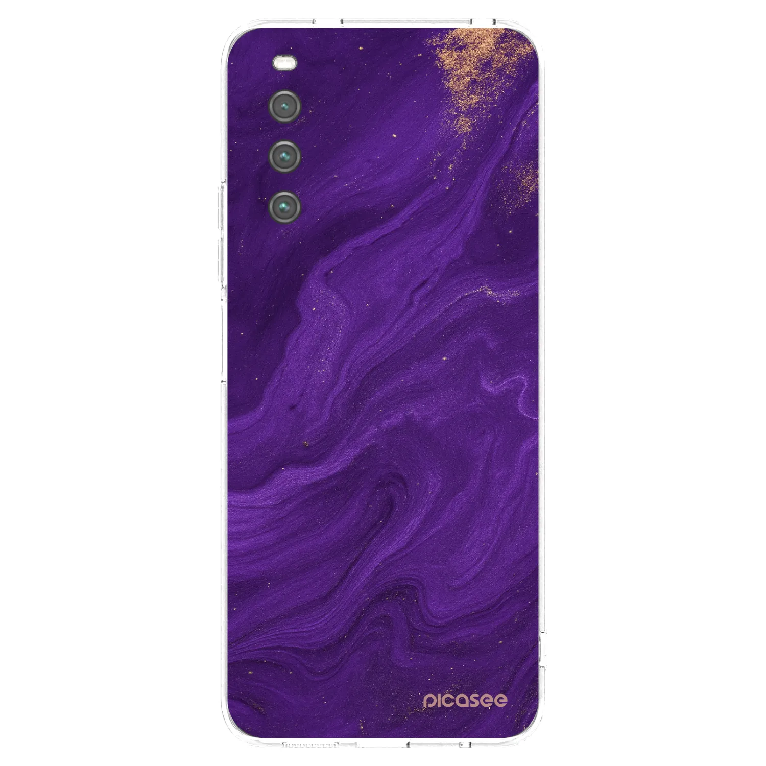 Picasee διαφανής θήκη σιλικόνης Sony Xperia 10 IV 5G - Purple