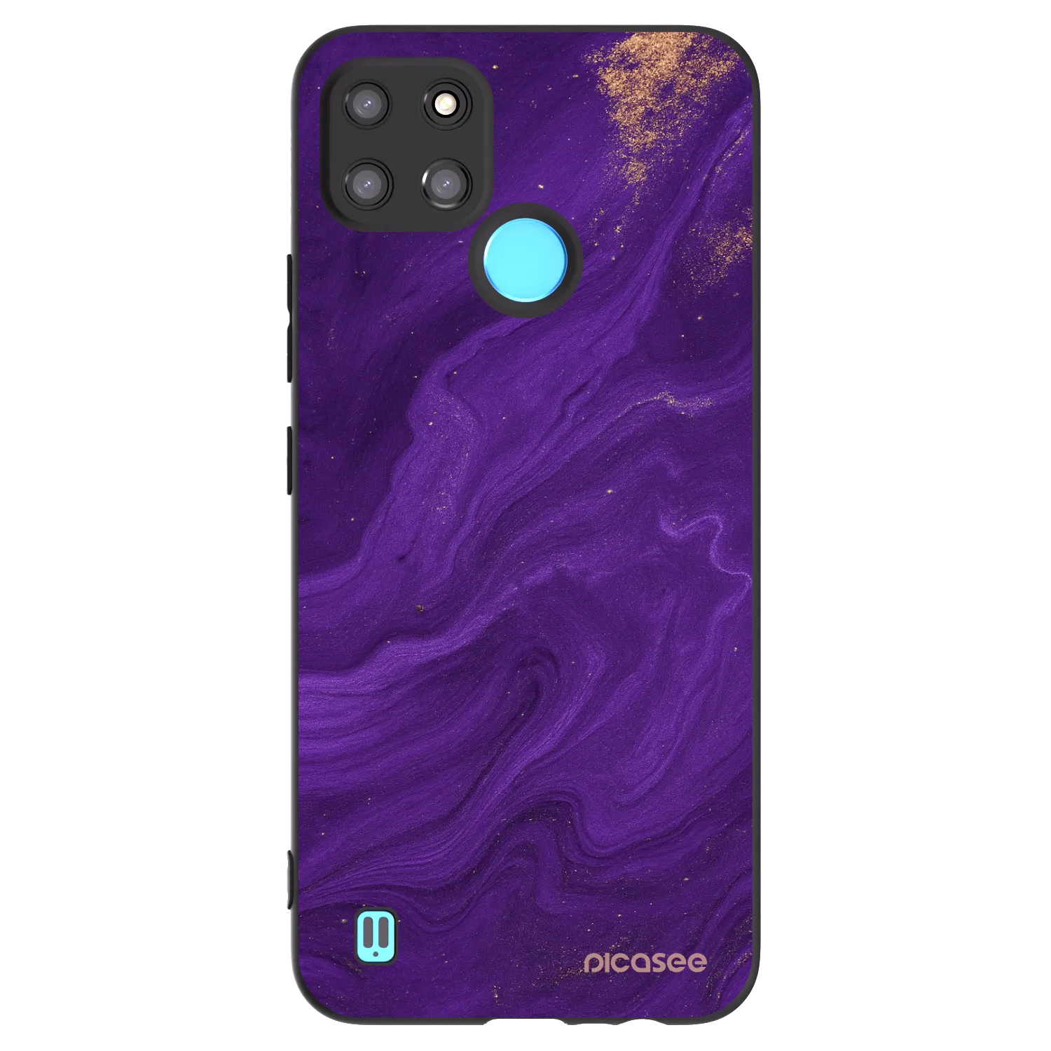 Picasee Μαύρη θήκη σιλικόνης για Realme C21Y - Purple