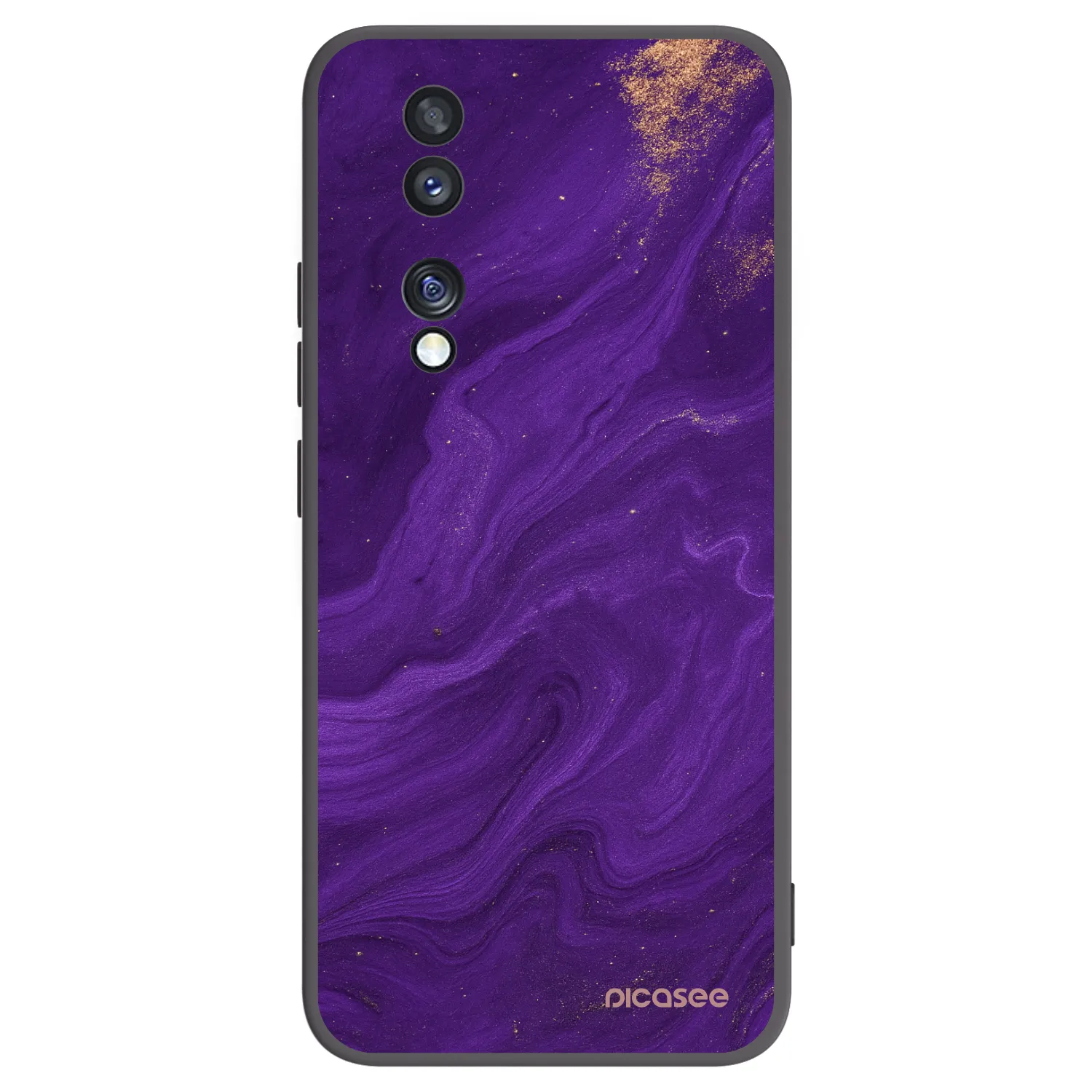 Picasee Μαύρη θήκη σιλικόνης για Honor 70 - Purple