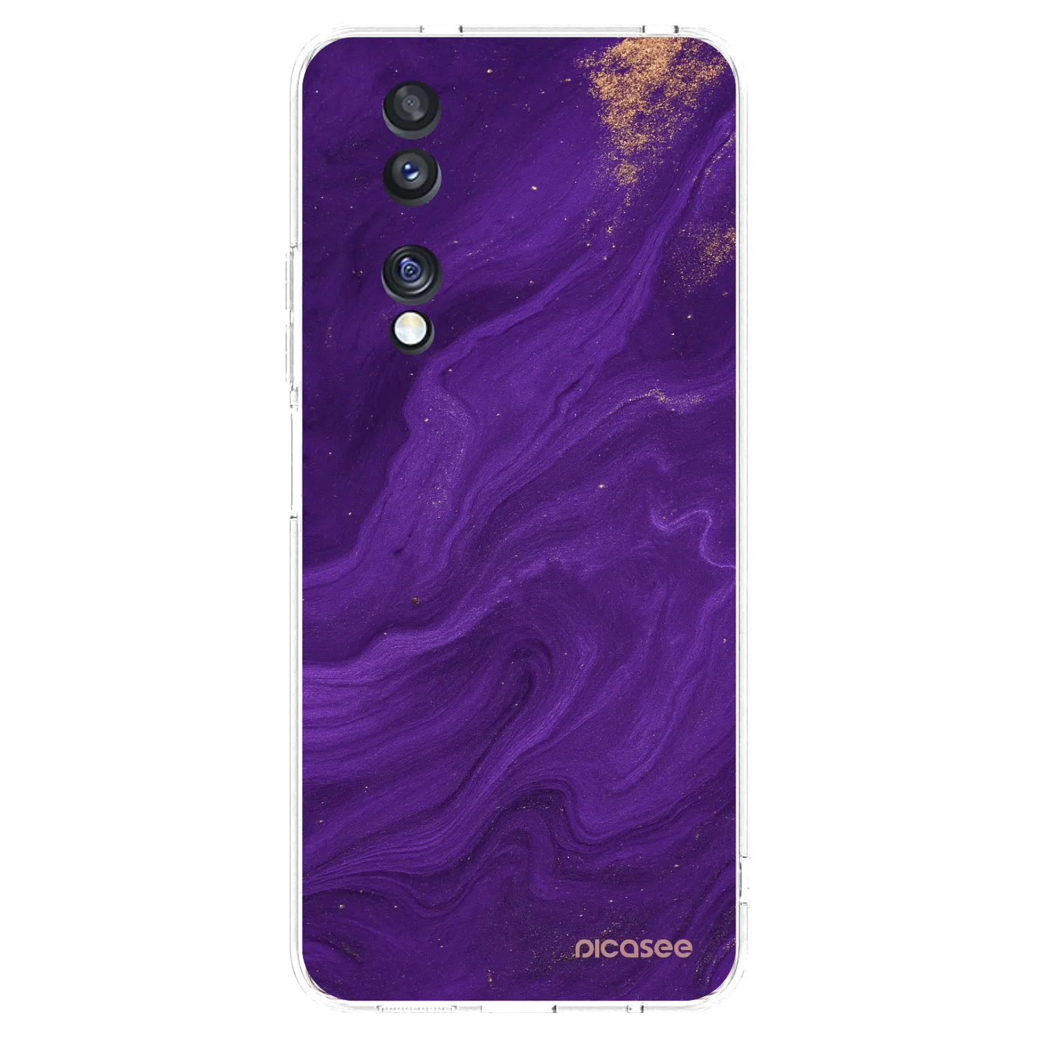 Picasee διαφανής θήκη σιλικόνης Honor 70 - Purple