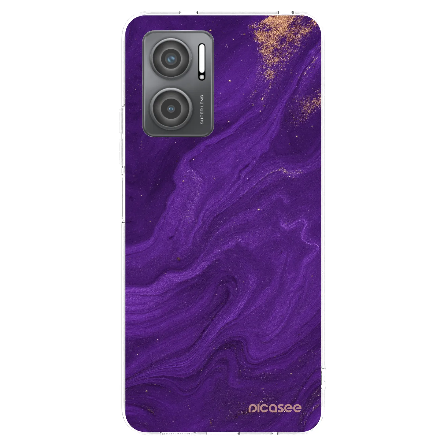 Picasee διαφανής θήκη σιλικόνης Xiaomi Redmi 10 5G - Purple