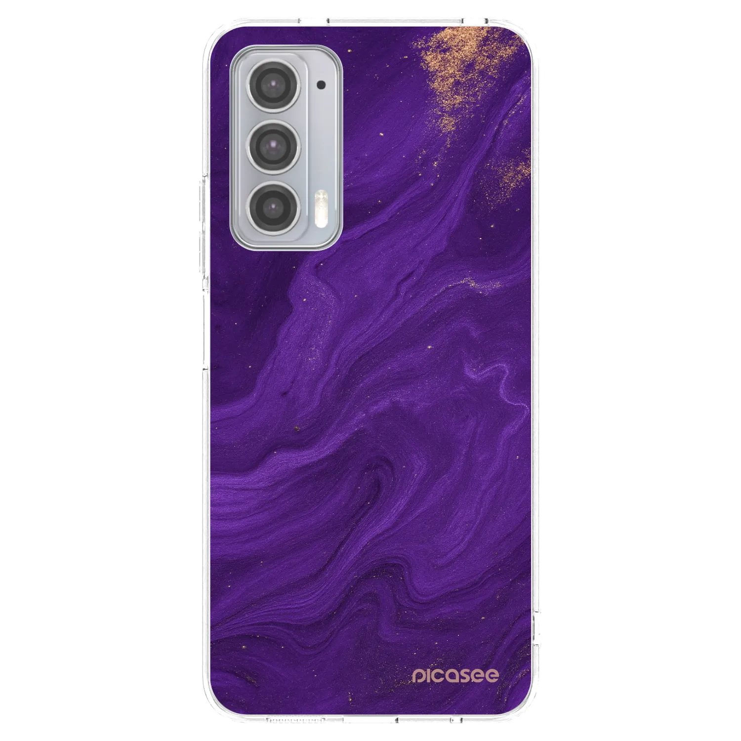 Picasee διαφανής θήκη σιλικόνης Motorola Edge 20 - Purple