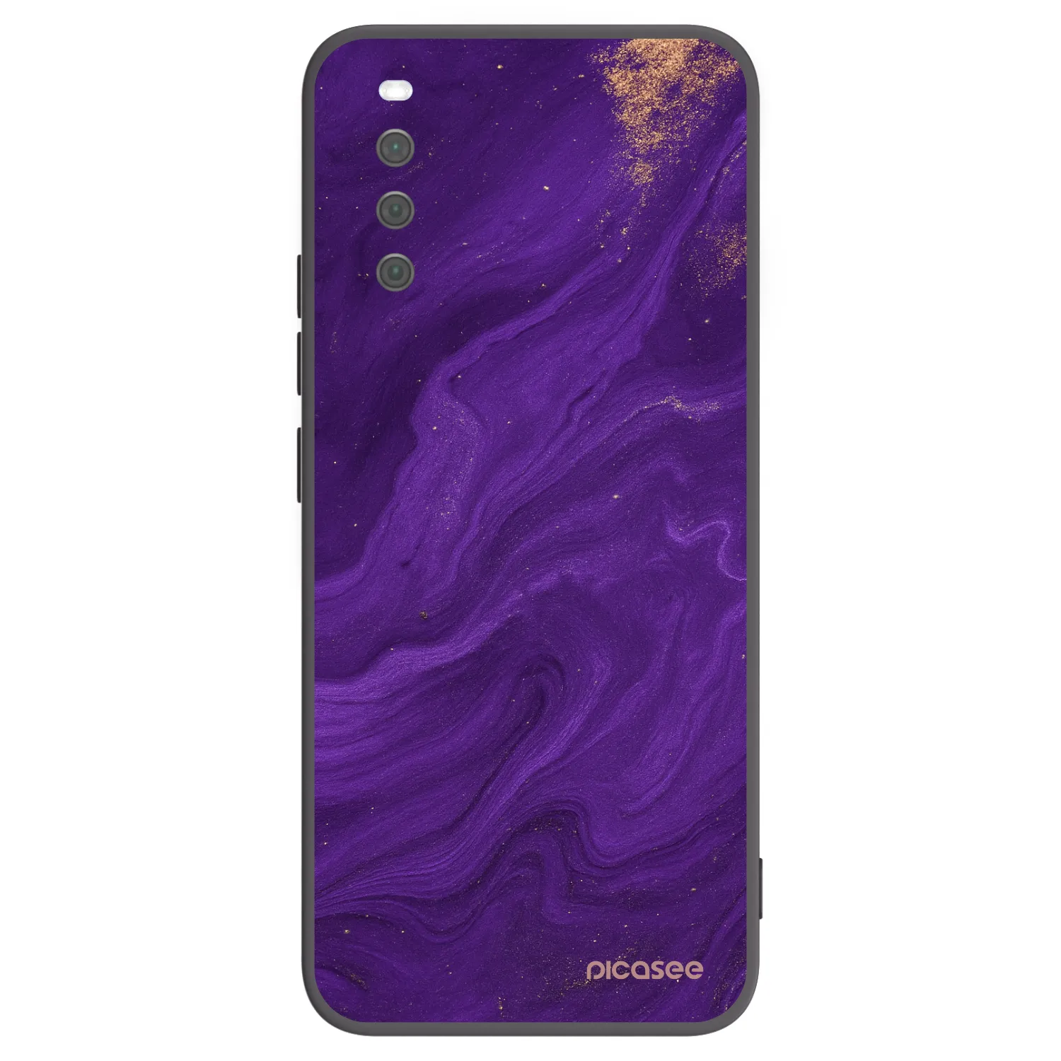 Picasee Μαύρη θήκη σιλικόνης για Sony Xperia 10 III - Purple