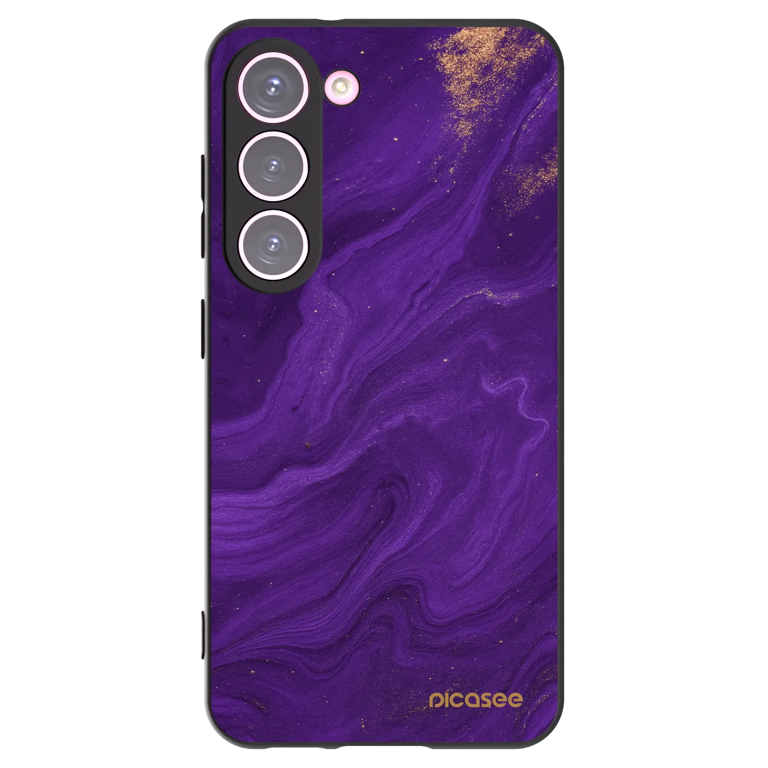 Picasee Μαύρη θήκη σιλικόνης για Samsung Galaxy S23 5G - Purple